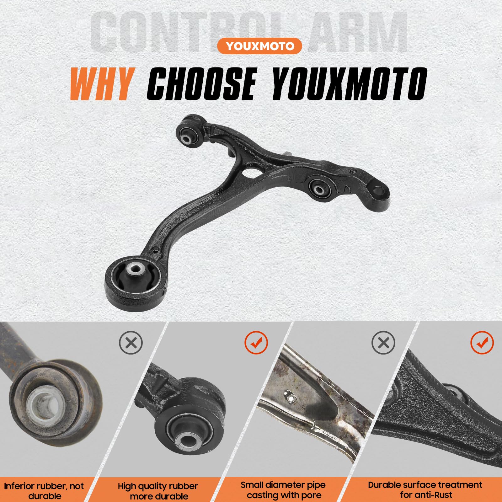 12Pcs Front Upper Lower Control Arms Suspension Kits Ball Joint Assembly Fit For Honda Accord 2008 2009 2010 2011 2012, Driver &