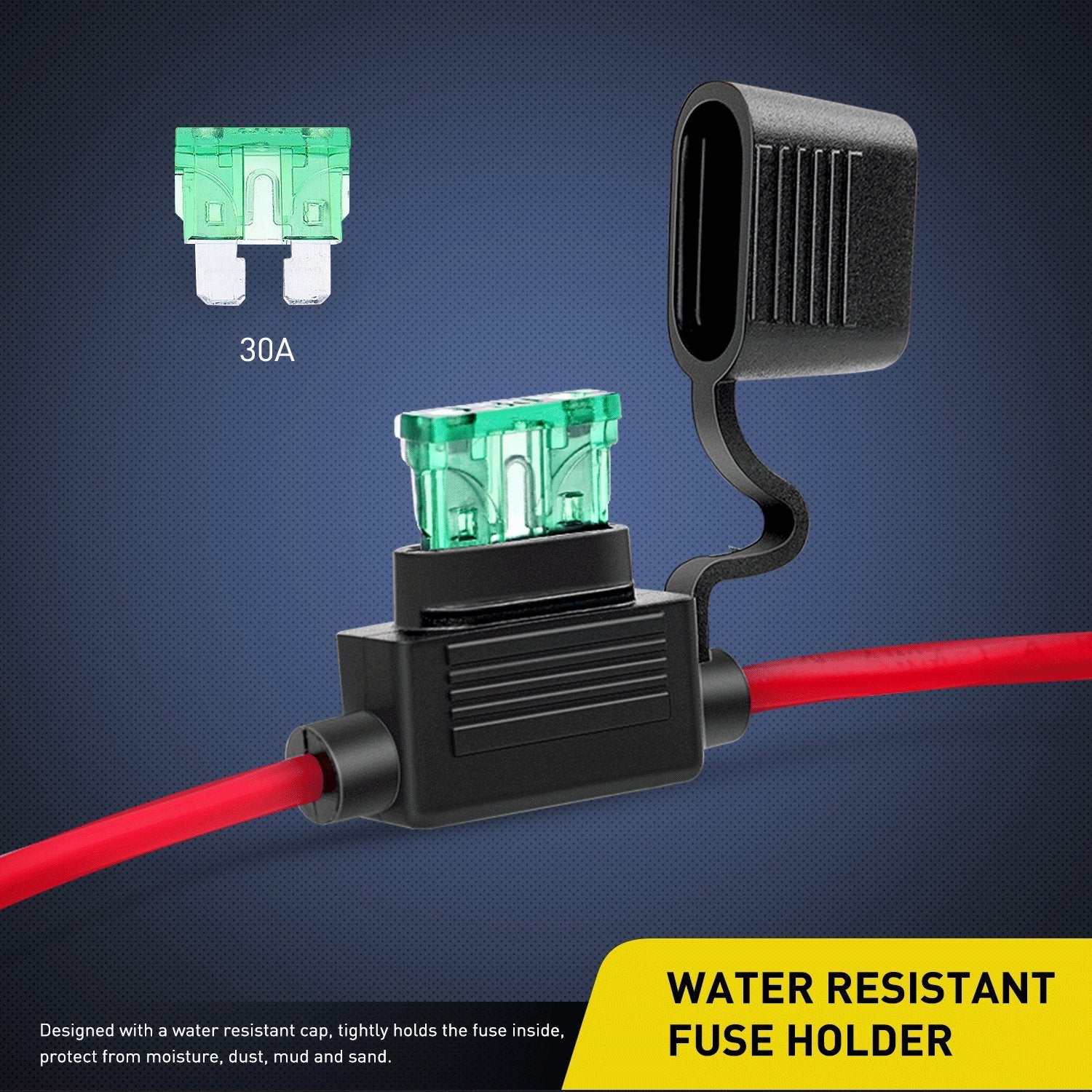 Nilight Ga0004 5Pack 12Awg Inline Wiring Harness 12 Gauge Atc/Ato Automotive Holder With 30A Fuse Blade Standard Plug Socket-5 P