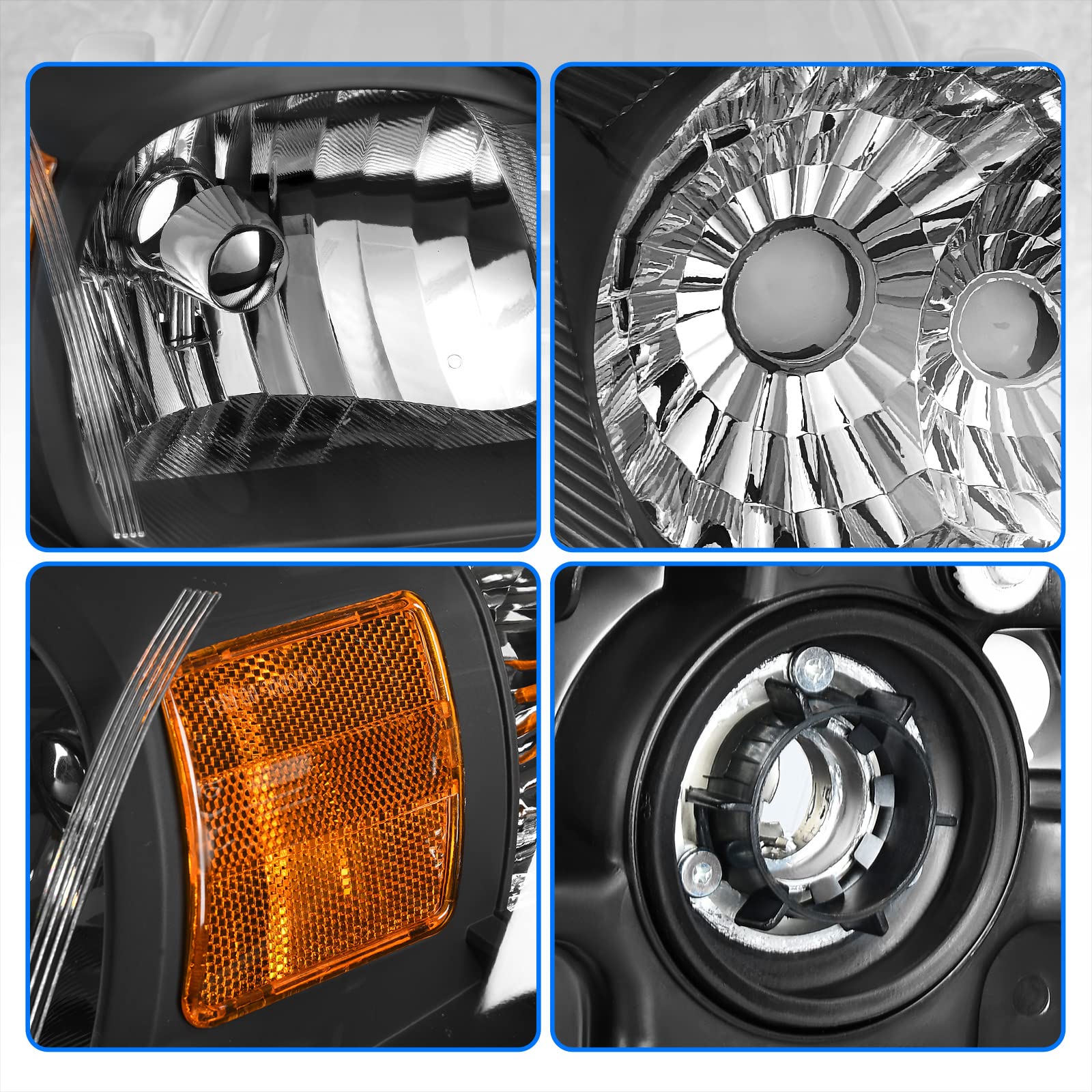 Dwvo Headlights Assembly Compatible With 2005-2010 Chevy Cobalt /2005-2006 Pontiac Pursuit /2007-2009 Pontiac G5 Driver And Pass