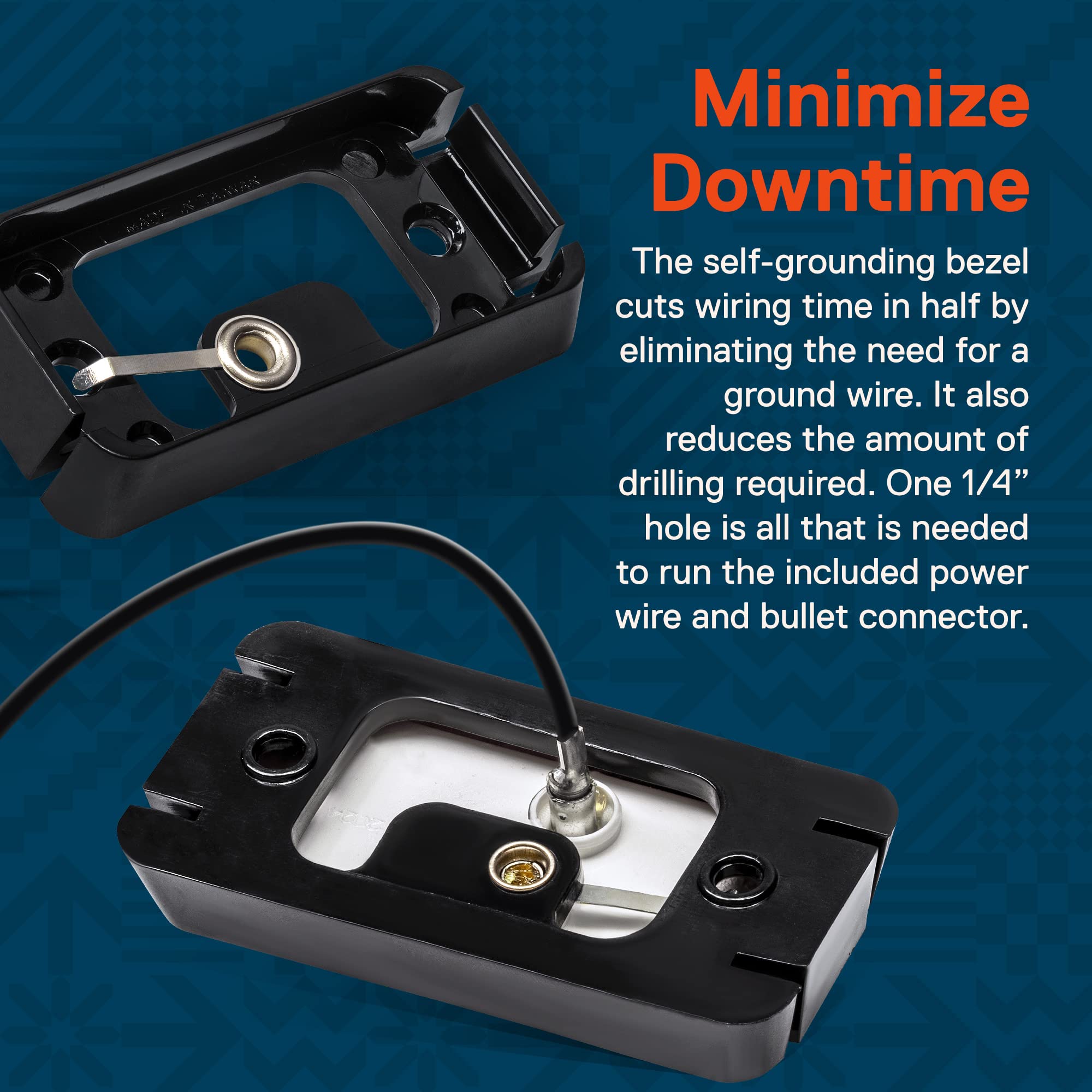 True Mods 2Pc 2.5'' Red Led Trailer Marker Light W/Black Bezel [Dot Fmvss 108] [Sae P2Pc] [Surface Mount] [Waterproof Ip67] Side