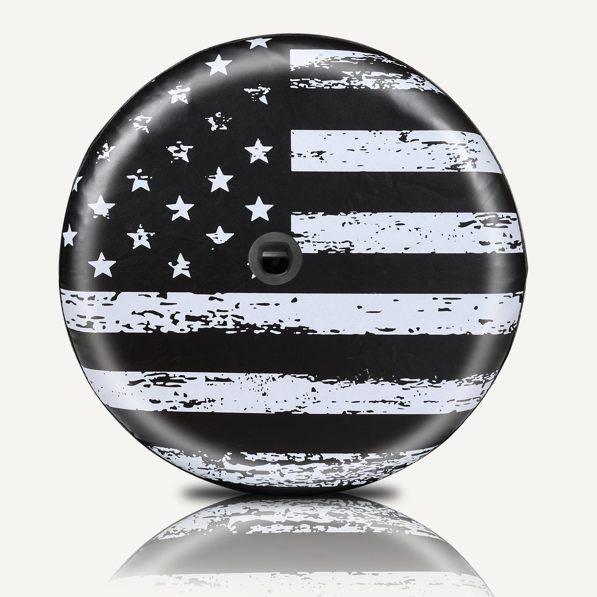 Moonet Tire Cover With Camera Hole, For Jeep Wrangler Jl With Back-Up Camera, Sport & Sahara (2018-2025) White Flag, Fits 285/70