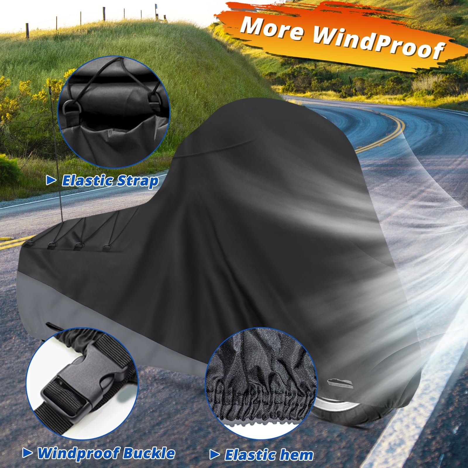 XYZCTEM Motorcycle Cover for Touring Models Harley Davidson Road King Road Glide Street Glide Electra Glide Low Rider-ST Indoor