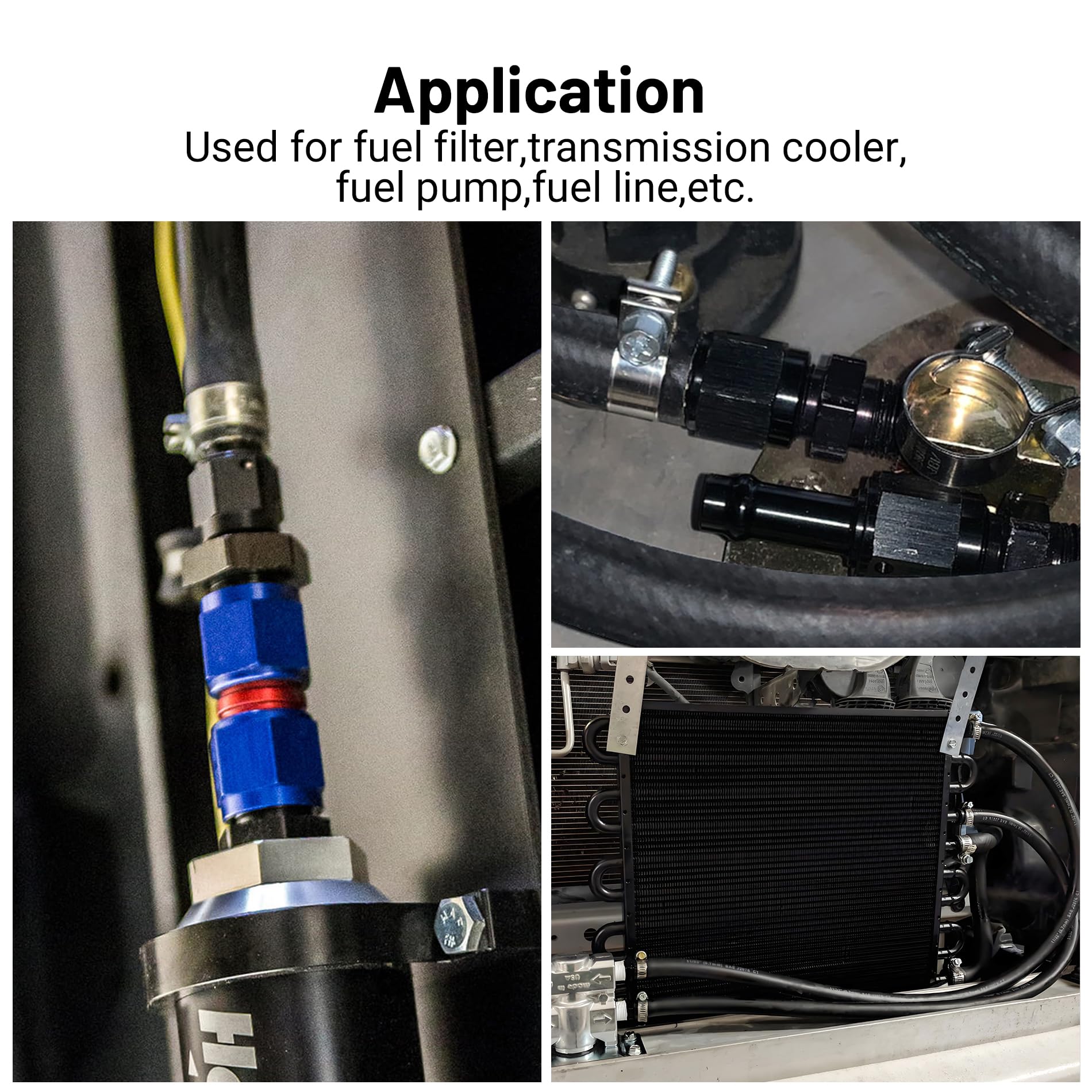 EVIL ENERGY 10AN Female to 3/8'' Barb Hose Fitting Straight Swivel 2PCS