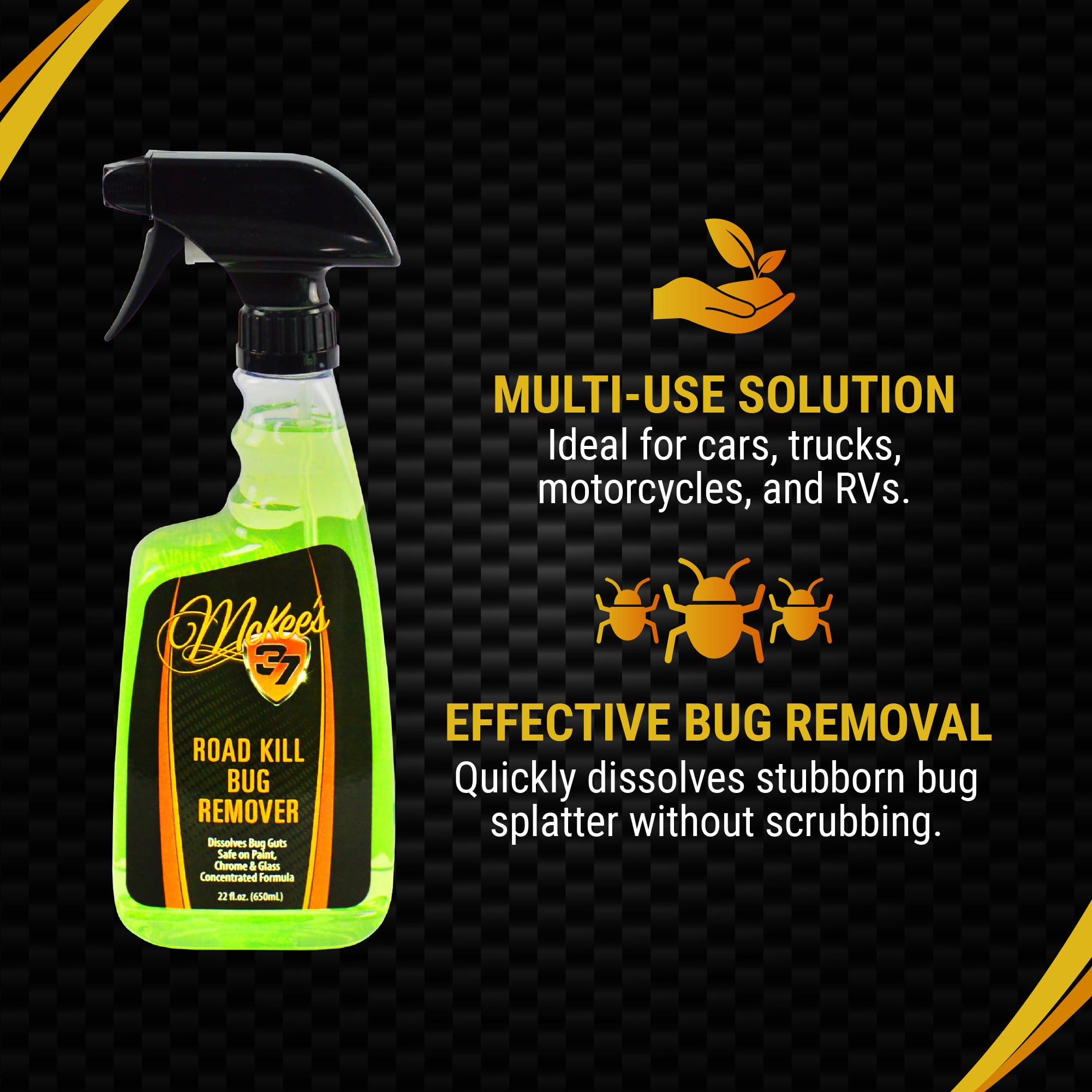 Mckee'S 37 - Road Kill Bug Remover Combo | Powerful Bug Remover For Cars Exterior With Safe & Effective Microfiber Scrubber (22