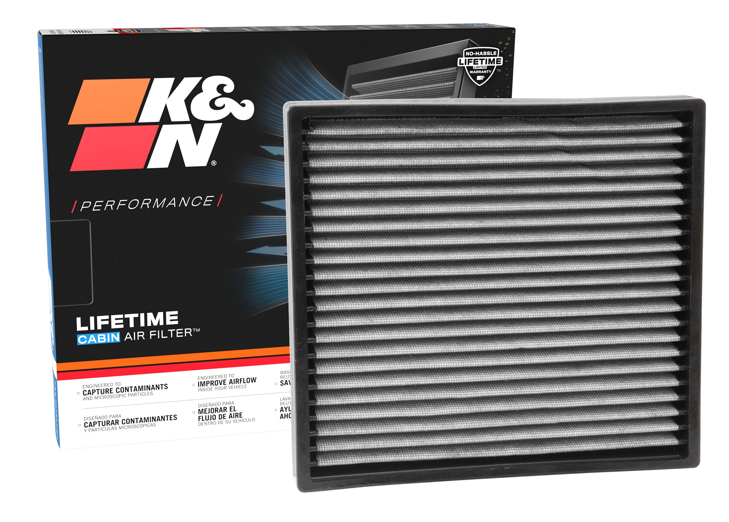 K&N Lifetime Cabin Air Filter: Premium, Washable, Clean Air For Your Cabin: Compatible With Select 2006-2020 Kia/Hyundai/Chevy/G