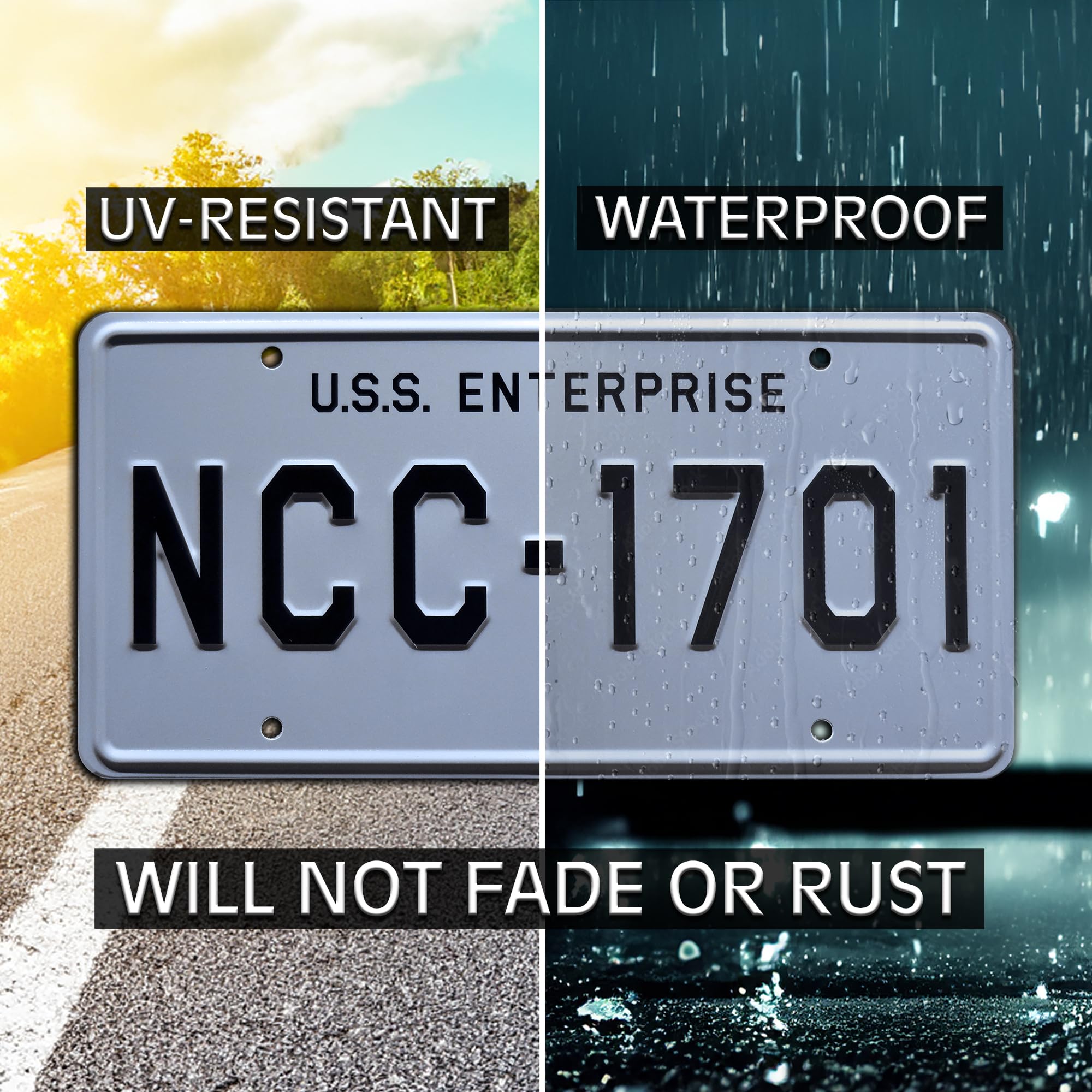 Uss Enterprise | Ncc-1701 | Metal Stamped License Plate