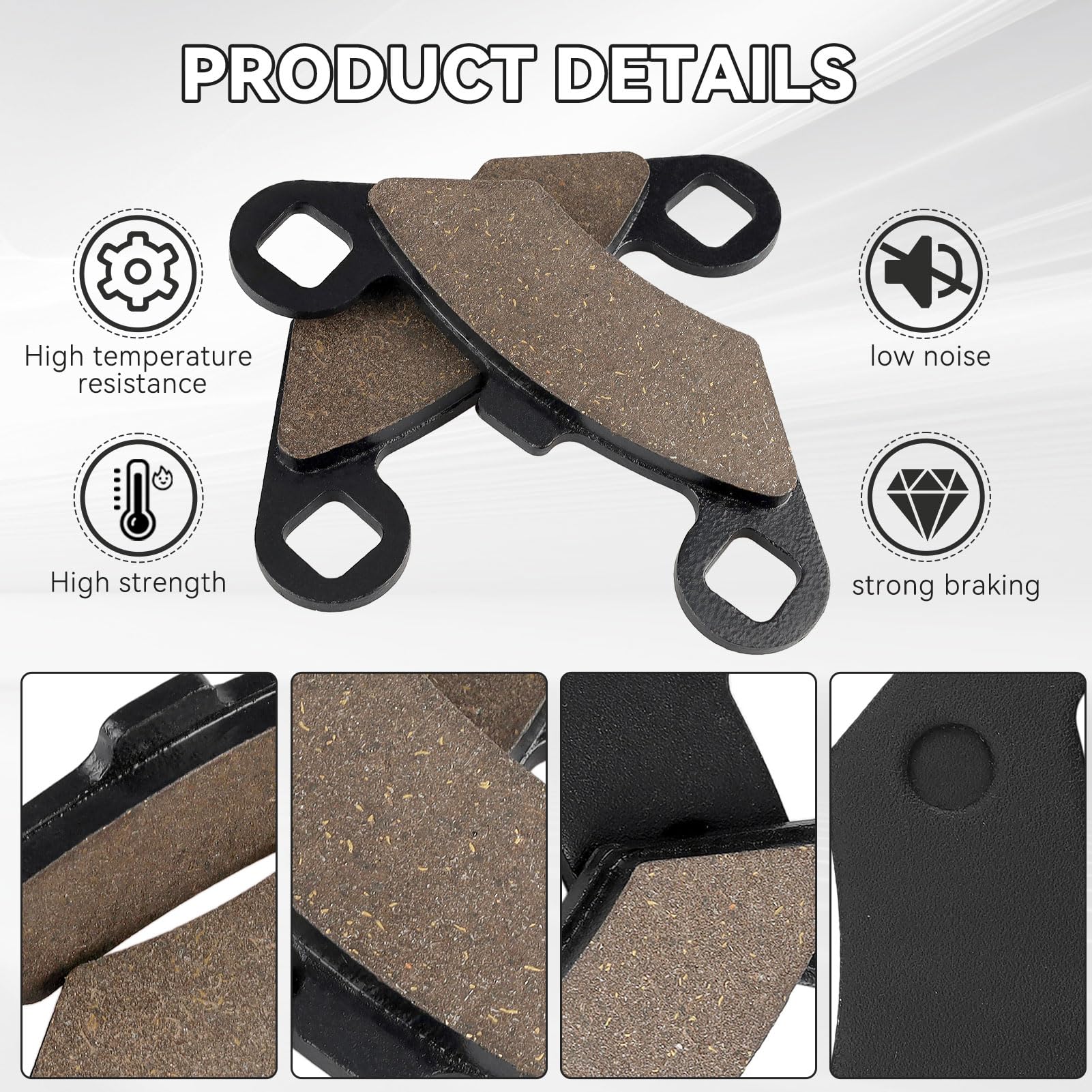 Front Rear Brake Pads for Polaris Sportsman 450 500 700 800 4x4 Scrambler 500 400 Trail Blazer 250 330 Magnum 330 500 Trail Boss