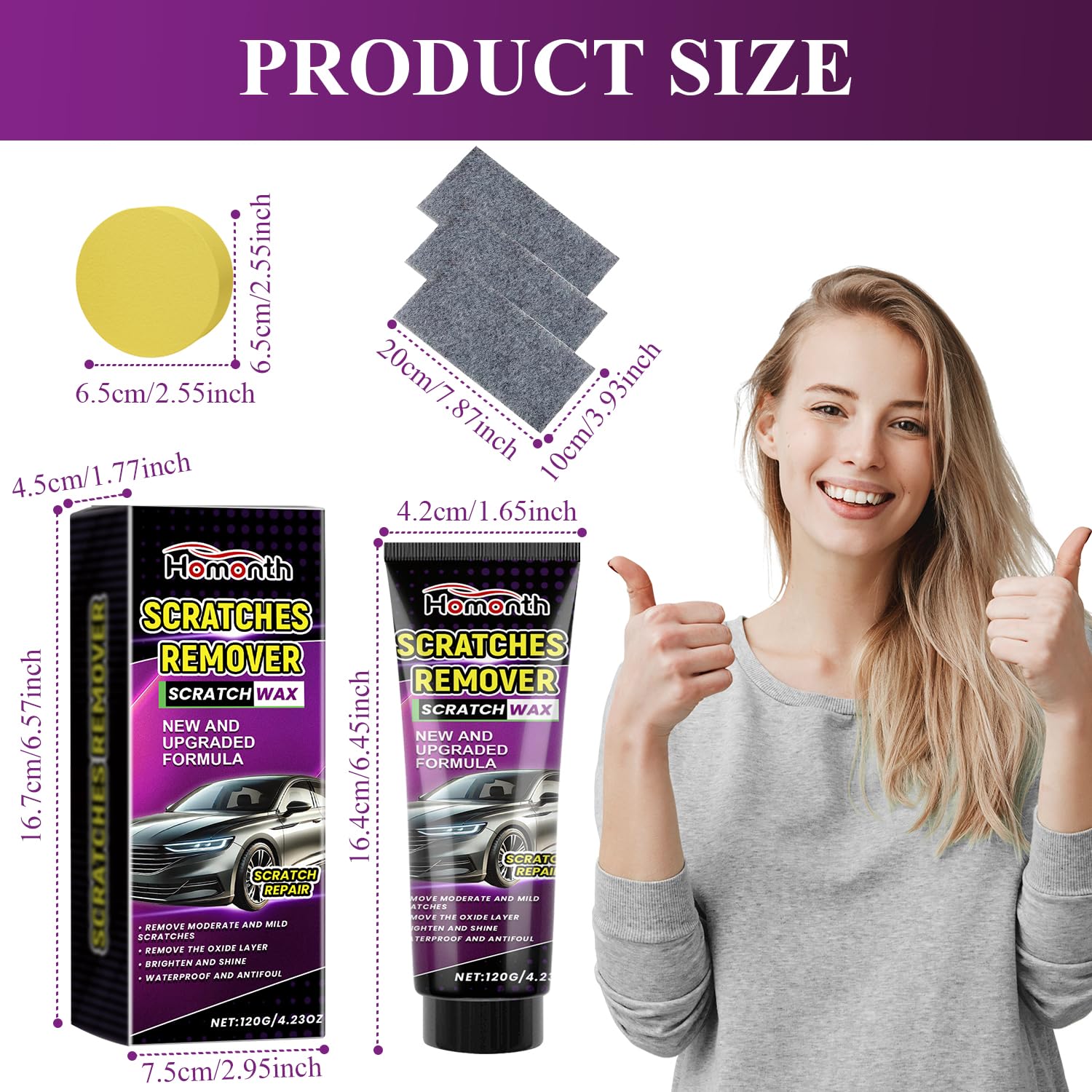 Nano Sparkle Cloth Car Scratch Remover Set,Magic Nano Sparkle Cleaning Cloth Car Scratch Remover,Nano Sparkle Cloth and Car Scra