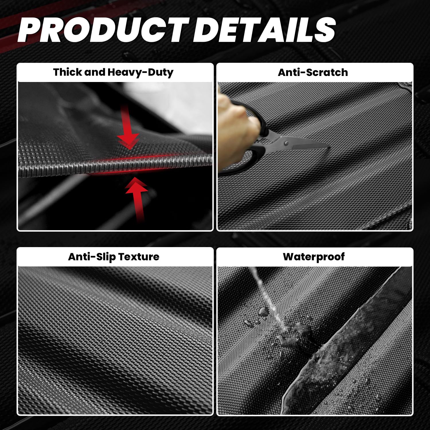 Lasfit Truck Bed Mat For Tesla Cybertruck 2024 2025 2023 6Ft Bed Liner Car Accessories, Custom Fit Tpe All Weather Pickup Cargo