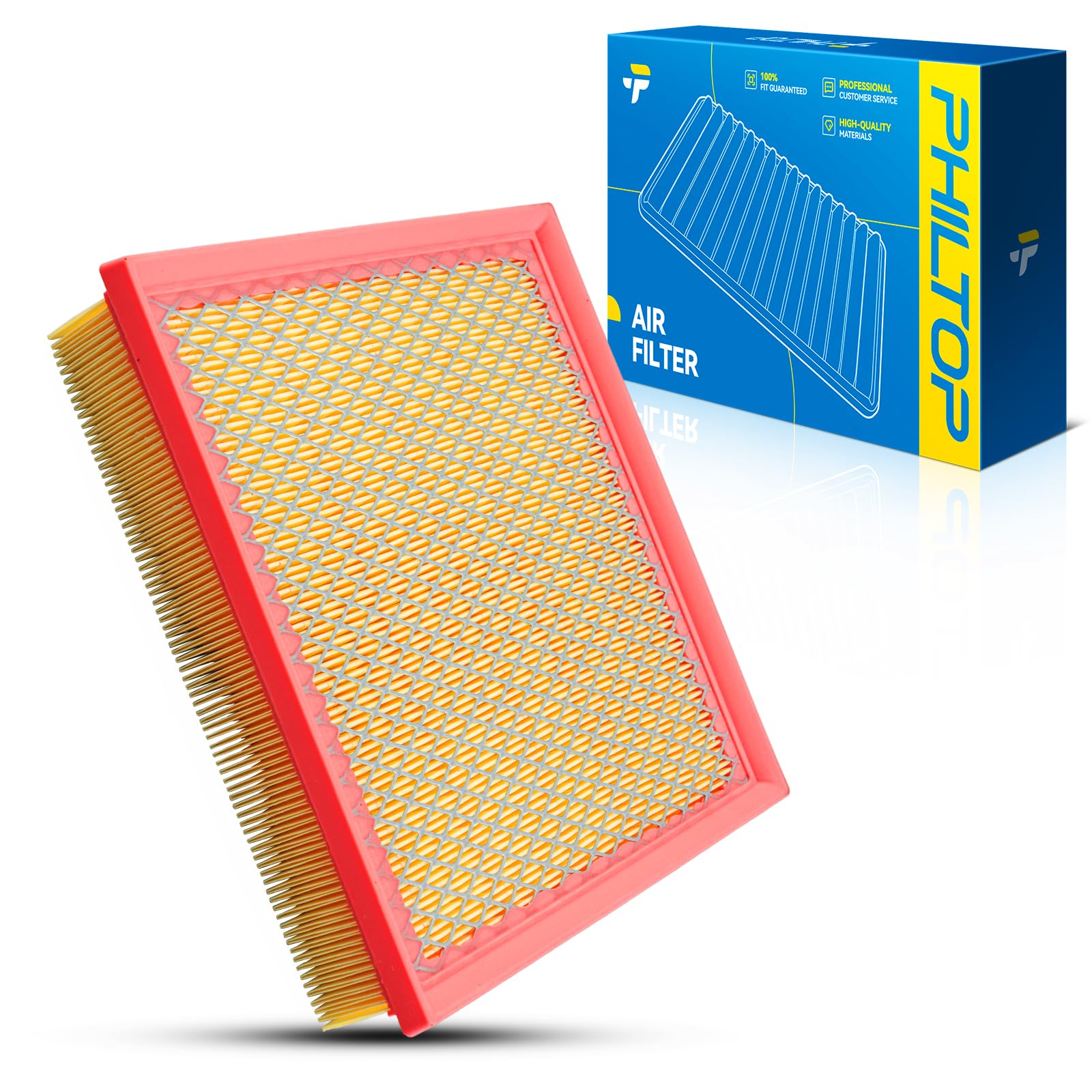 PHILTOP Engine air filter CA11170 Replacement for 2011-2019 Dodge Journey 3.6L, 2011-2014 Avenger 3.6L, 2011-2014 Chrysler 200 3