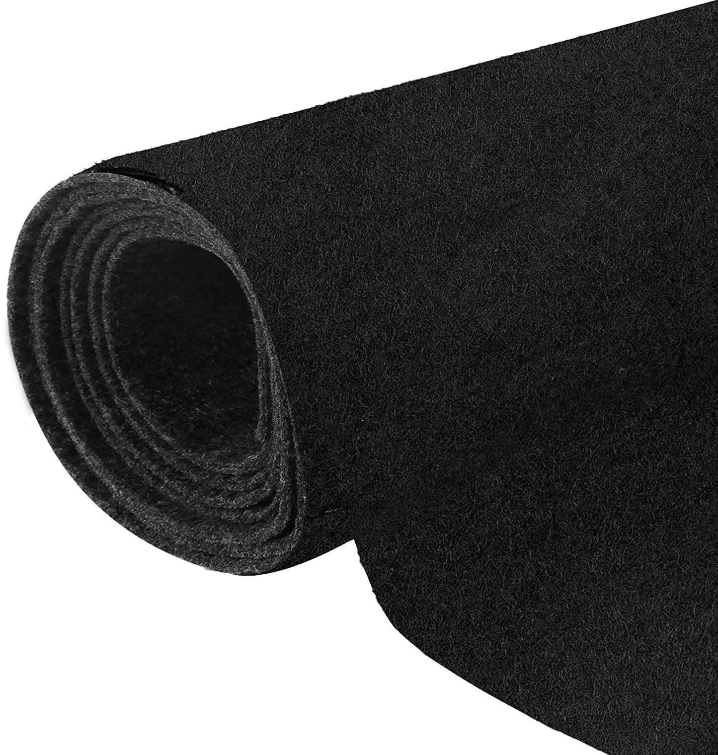 Halero 78''x25'' Black Underfelt Carpet for Speaker,Sub Box Carpet, Auto,RV,Boat,Marine,Truck,Car Trunk Felt Liner Carpet