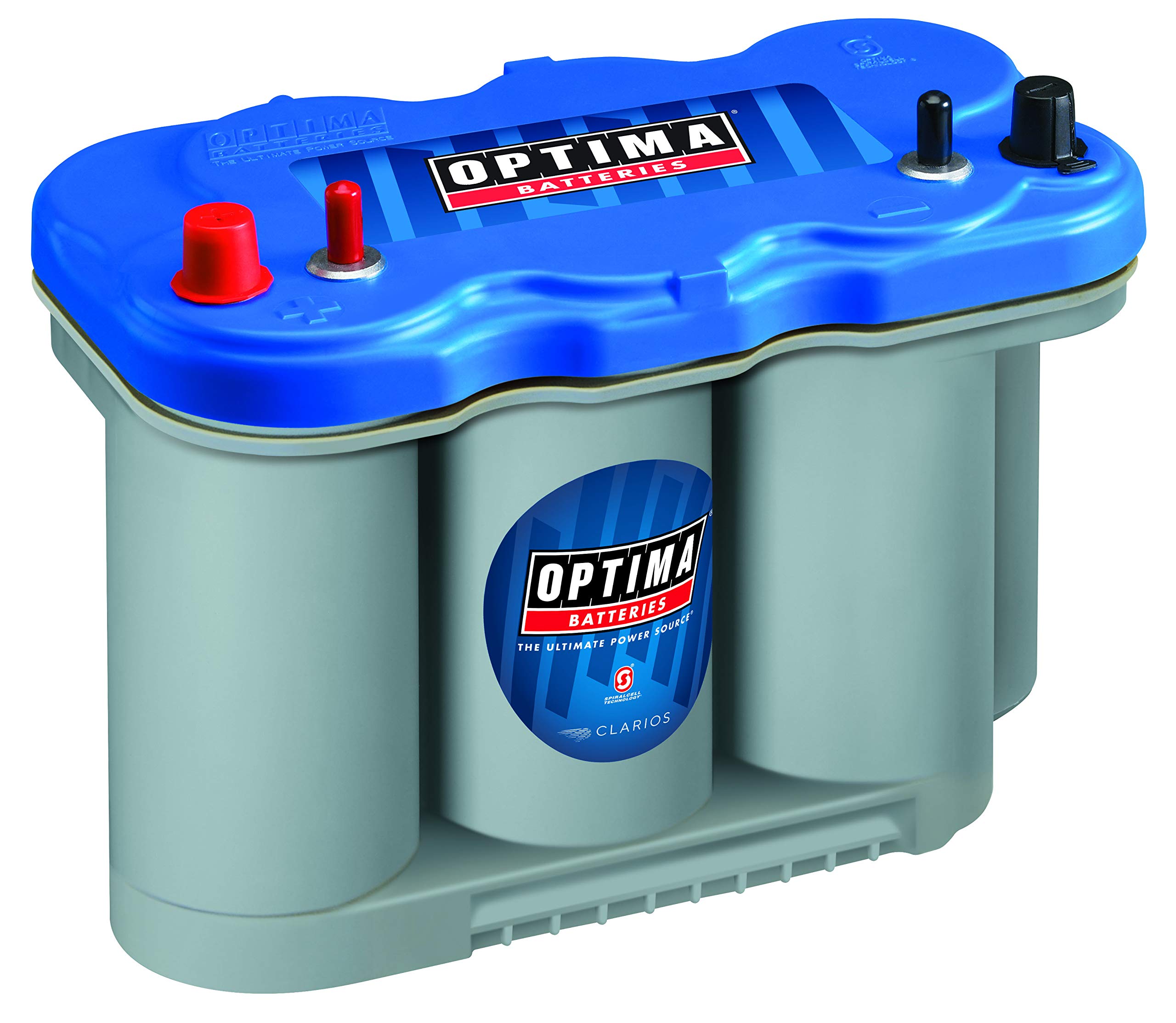 Optima Batteries High Performance D27M Bluetop Dual Purpose Deep Cycle And Starting Sealed Agm Boat And Rv Battery, 800 Cca, Dual Terminal, Maintenance Free, Versitile Mounting