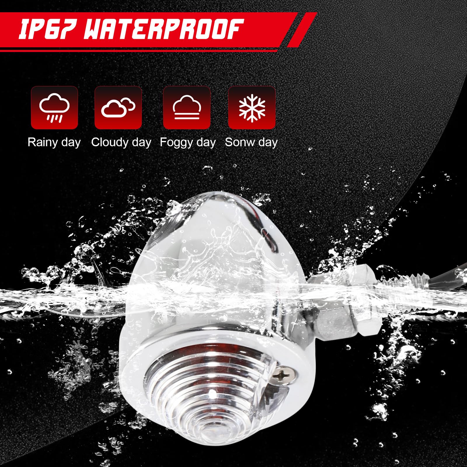 Innoglow Motorcycle Turn Signal Lights 2Pcs Bullet Front Rear Turn Signals Indicator Blinkers Amber Lights Fits For Harley Suzuk