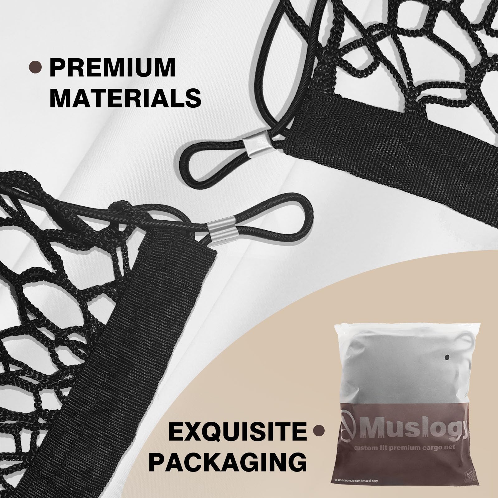 Muslogy Envelope Style Rear Trunk Mesh Cargo Net Compatible With 2025 Subaru Forester Base Premium Sport Limited Touring Accesso