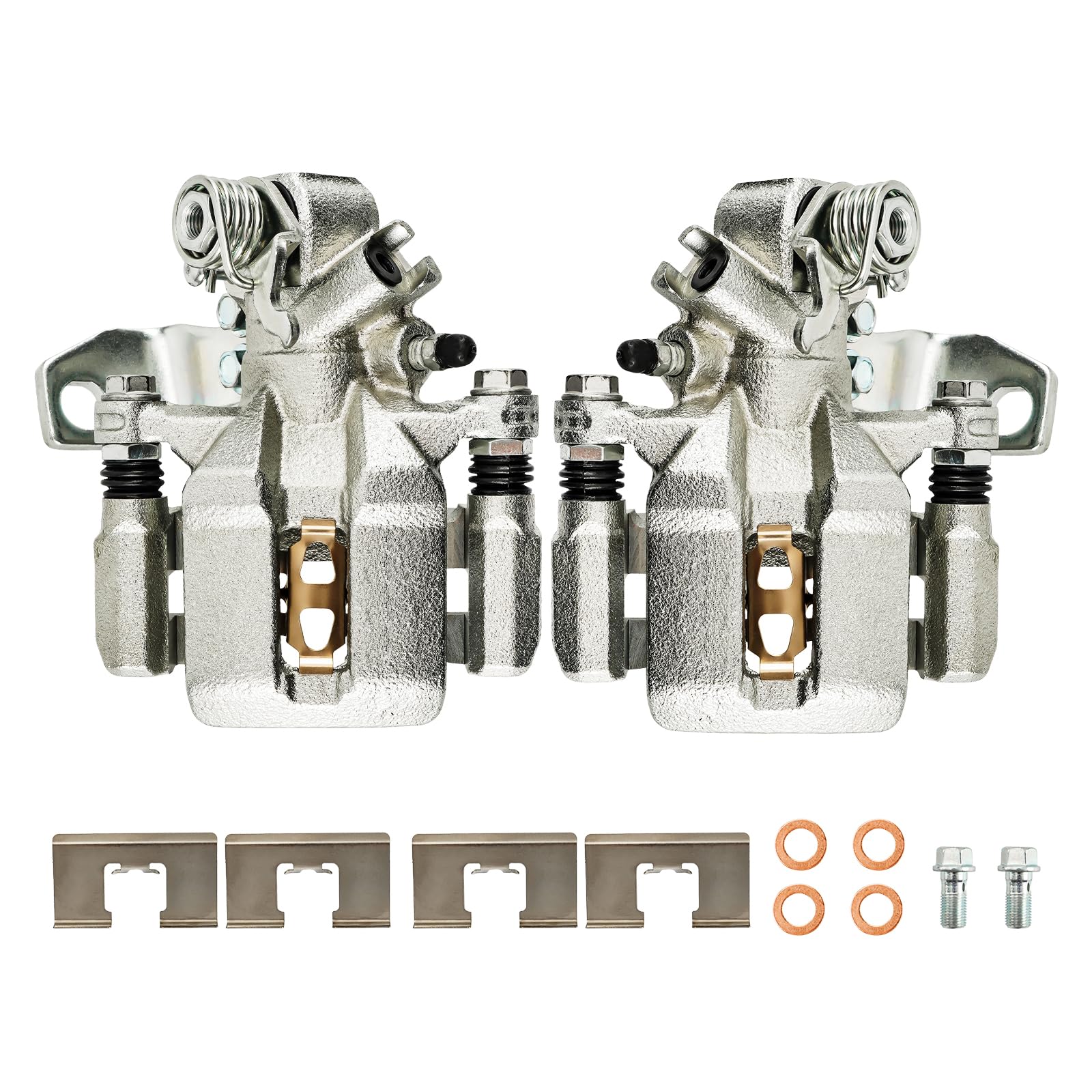 Kax Disc Brake Caliper Assembly With Bracket Compatible With Honda Civic 2006-2015, Acura Ilx 2013-2018, Rear Driver And Passeng