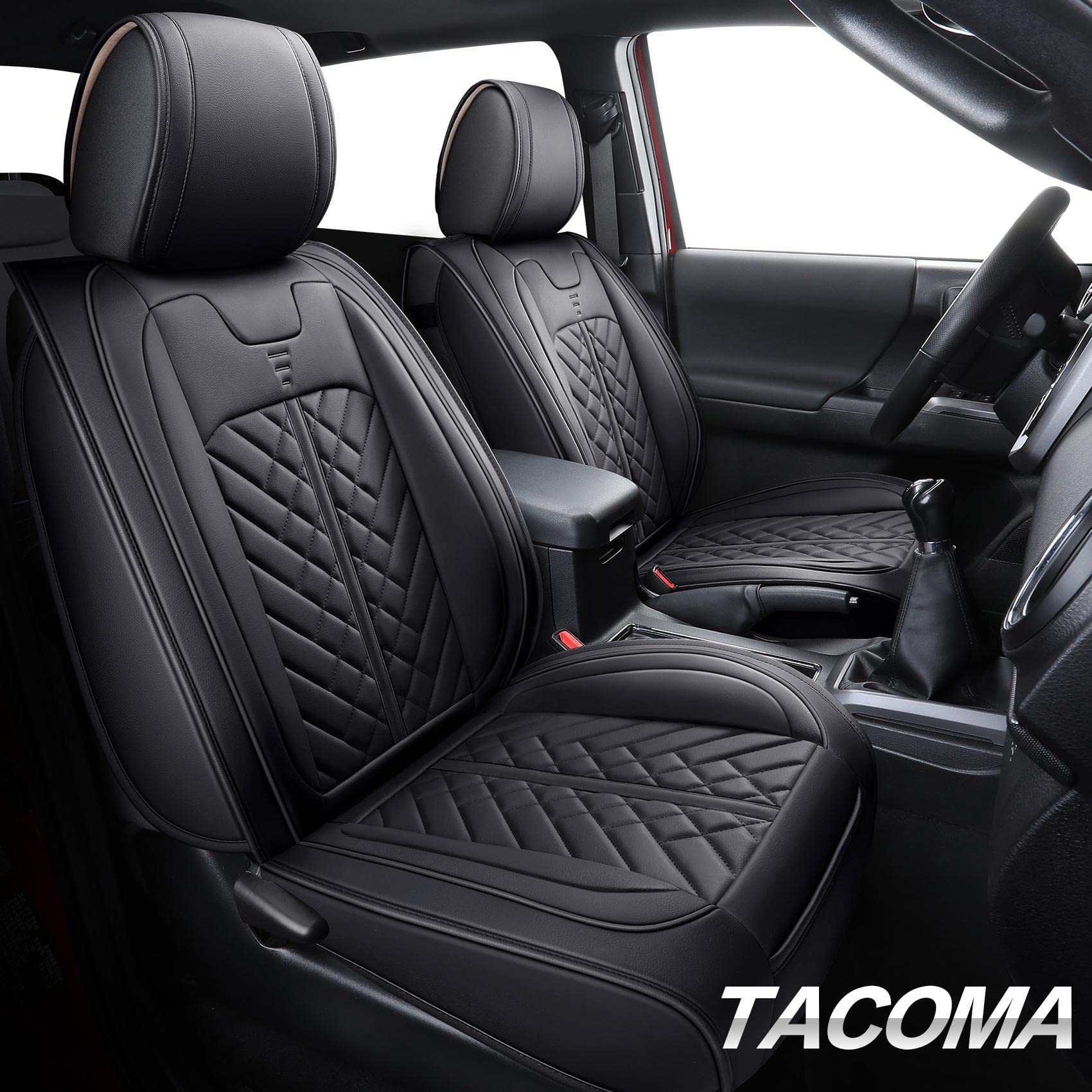 Tomatoman Toyota Tacoma Seat Covers Front Custom for 2005-2022 2023 2024 2025 Trucks Access Crew Extended Double Cab TRD Sports