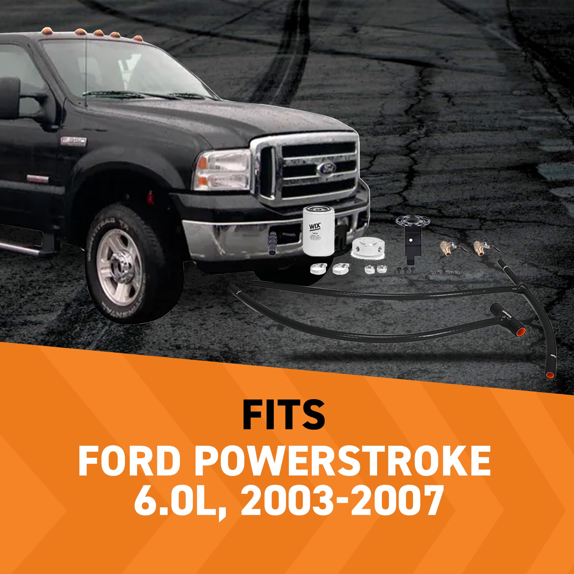 Mishimoto Mmcfk-F2D-03Bk Coolant Filter Kit, Compatible With Ford Powerstroke 6.0L, 2003-2007, Black