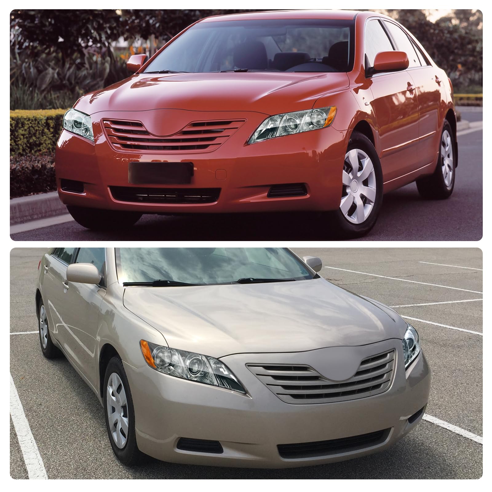 Dwvo Projector Headlight Assembly Compatible With 07 08 09 2007 2008 2009 Camry Not Fit Hybrid Model Chrome Housing Headlamp Wit