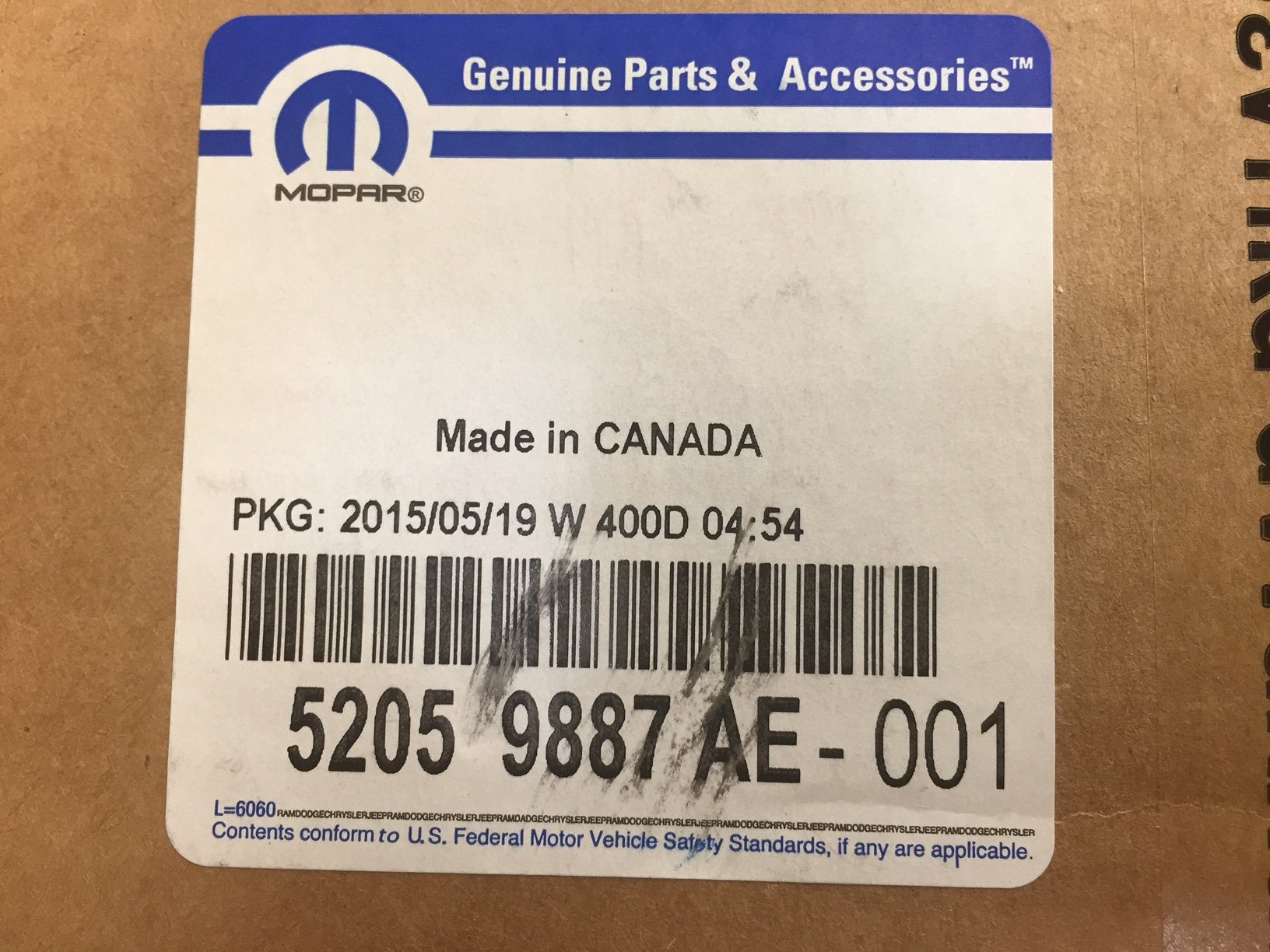 Mopar Lever-Parking Brake 52059887Ae