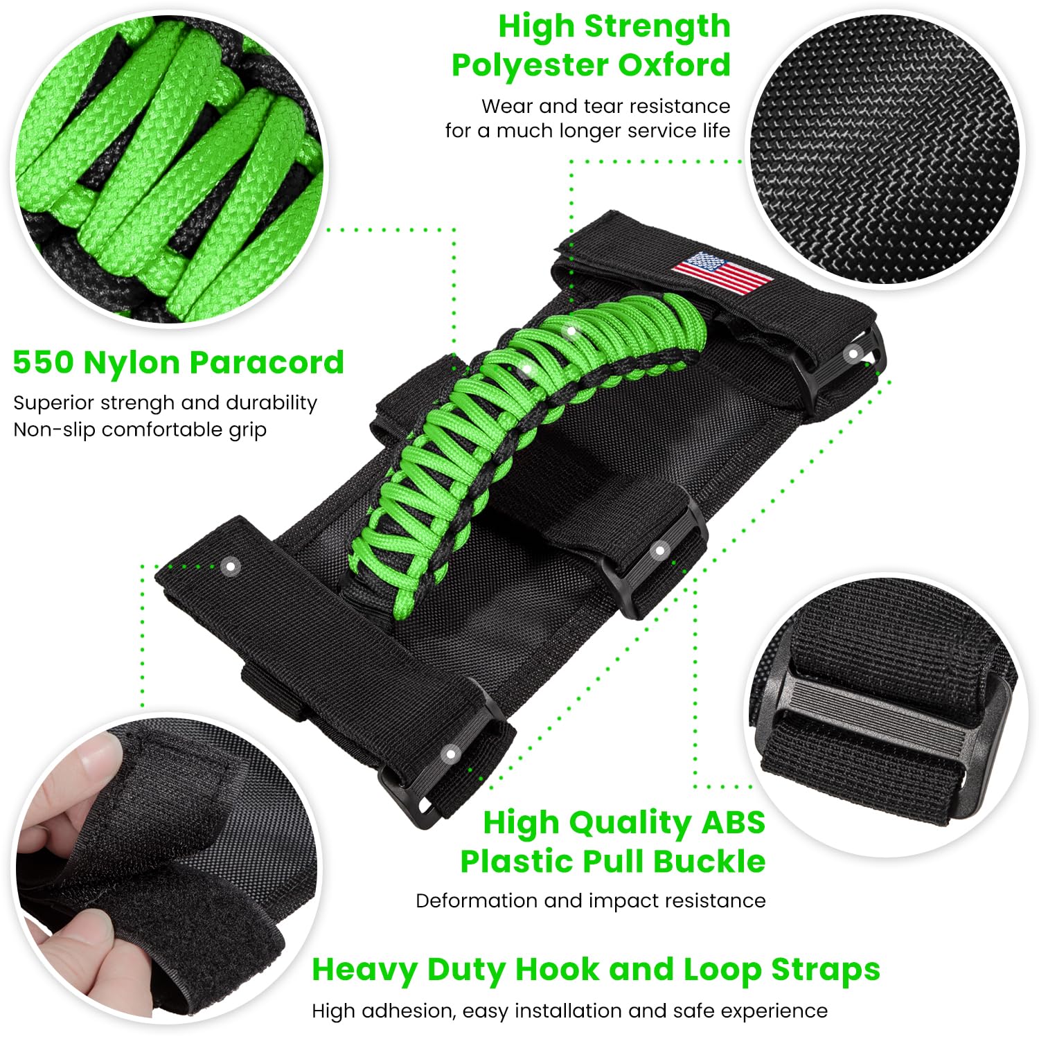 4 X Roll Bar Grab Handles Grip Handle For Jeep Wrangler Jk Jku Jl Jlu Tj Yj Sport Sahara Freedom Rubicon Unlimited Gladiator Jt