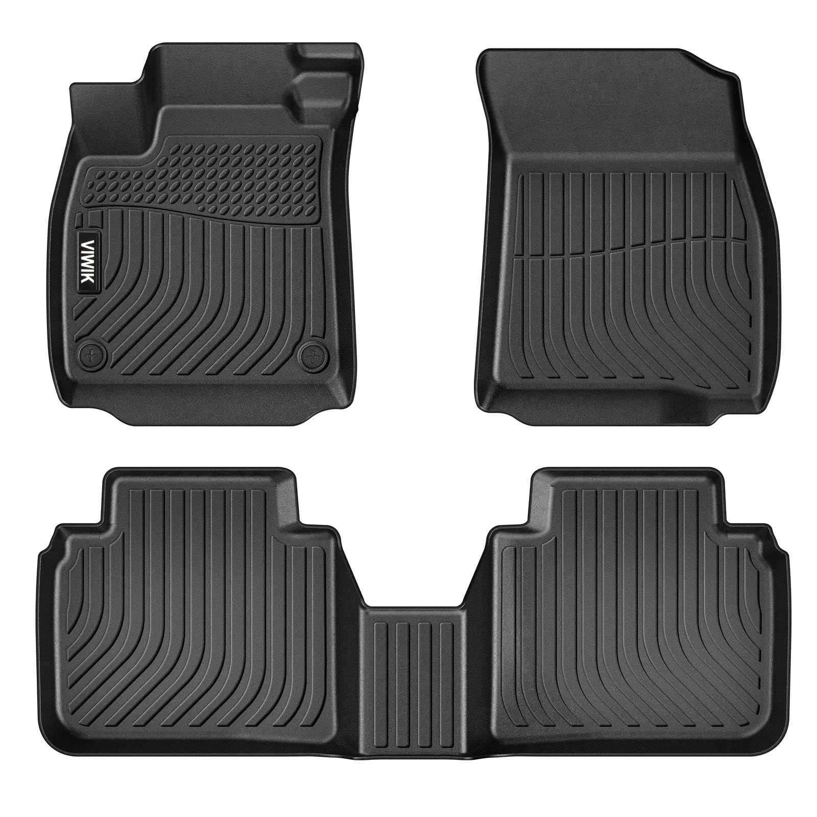 VIWIK Floor Mats Compatible for 2023 Honda Accord Car Mats All Weather Custom Floor Liners Full Set Include 1st and 2nd Row Fron