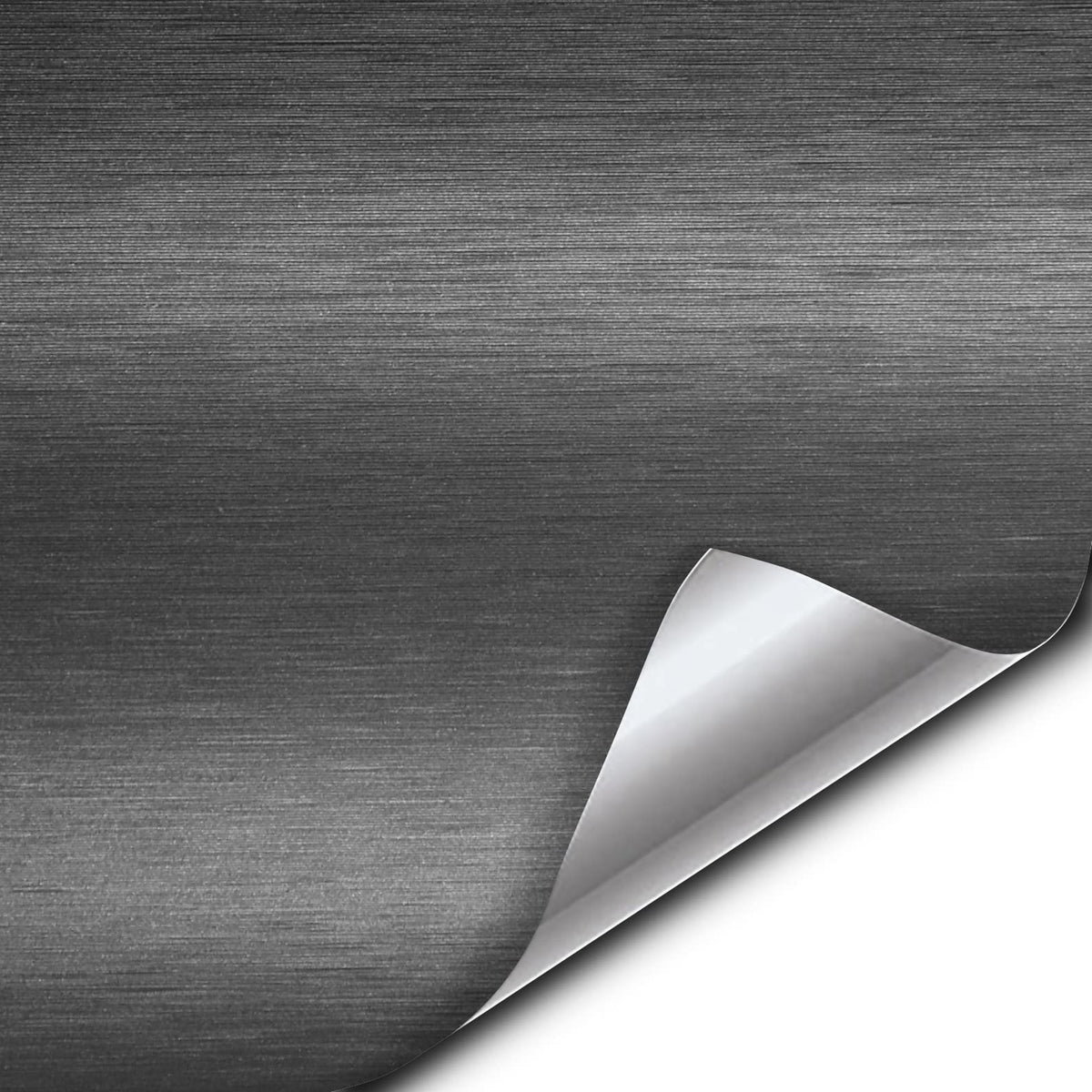 Vvivid Xpo Gunmetal Grey Brushed Metallic Steel Vinyl Wrap Roll With Air Release Technology (25Ft X 5Ft)