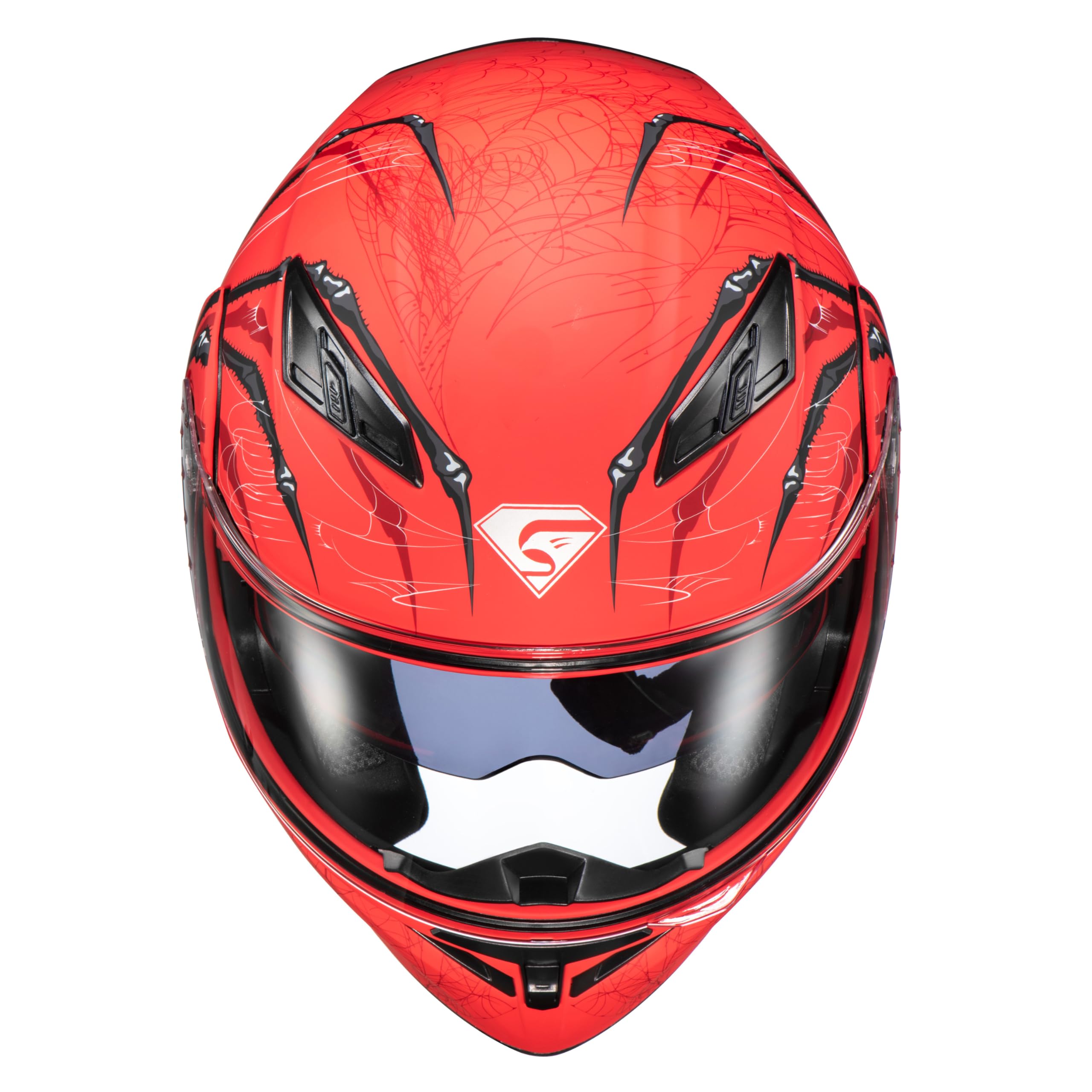 KYPARA Motorcycle Dual Visor Full Face Helmet, Medium, ABS-709S, Multi-Color, DOT Certified