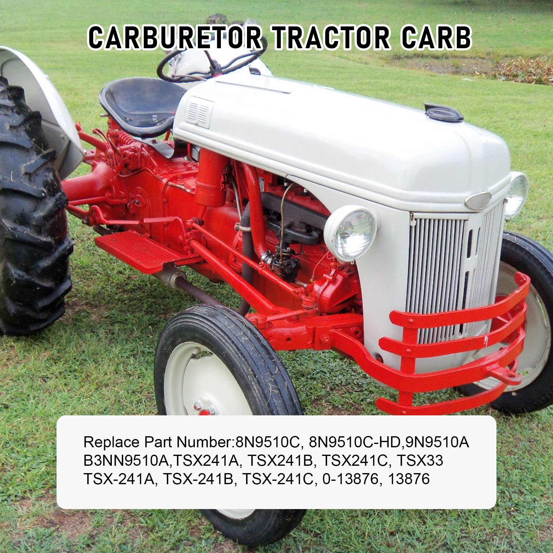 Jdmspeed New Heavy Duty 8N9510C-Hd Marvel Schebler Carburetor With Gasket And Bolts Replacement For Ford Tractor 2N 8N 9N 1939-1952 Tsx33 Tsx241A Tsx241B Tsx241C Replaces B3Nn9510A 8N9510C 9N9510A