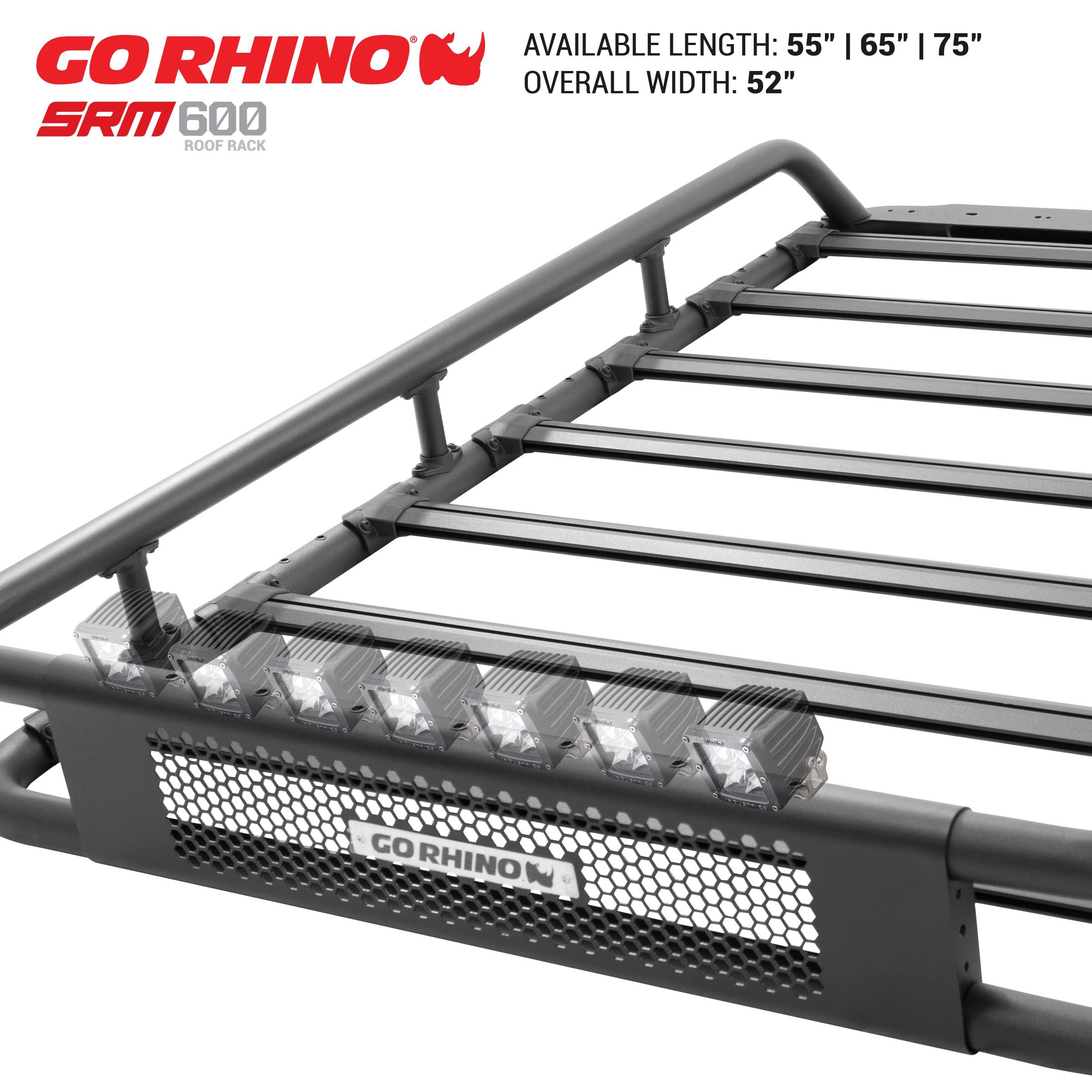 Go Rhino 5936065T Srm600 65 Tubular Basket-Style Roof Rack