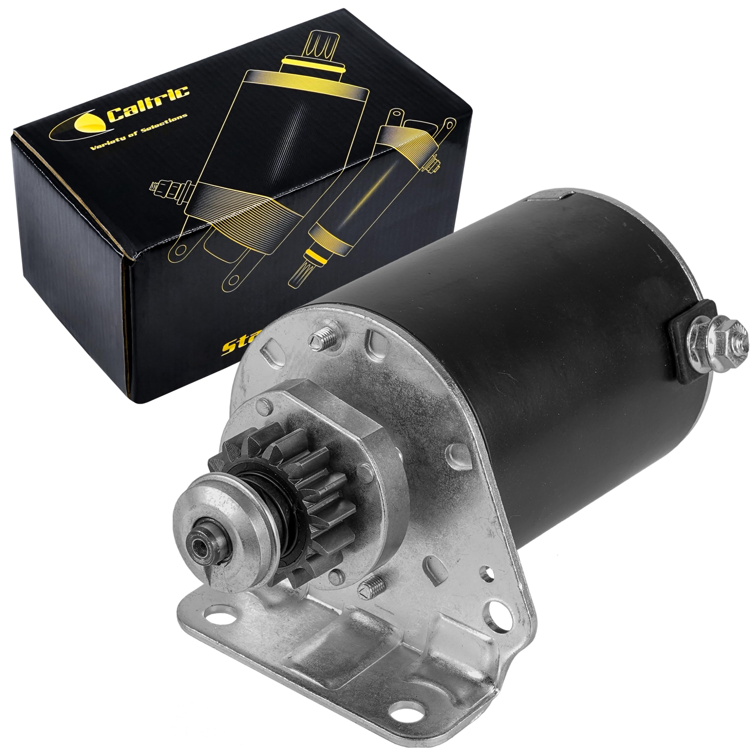 Caltric Starter Compatible with John Deere E120 E130 E140 E150 E160 E170 MIA13038 / 15 Teeth Steel Gear