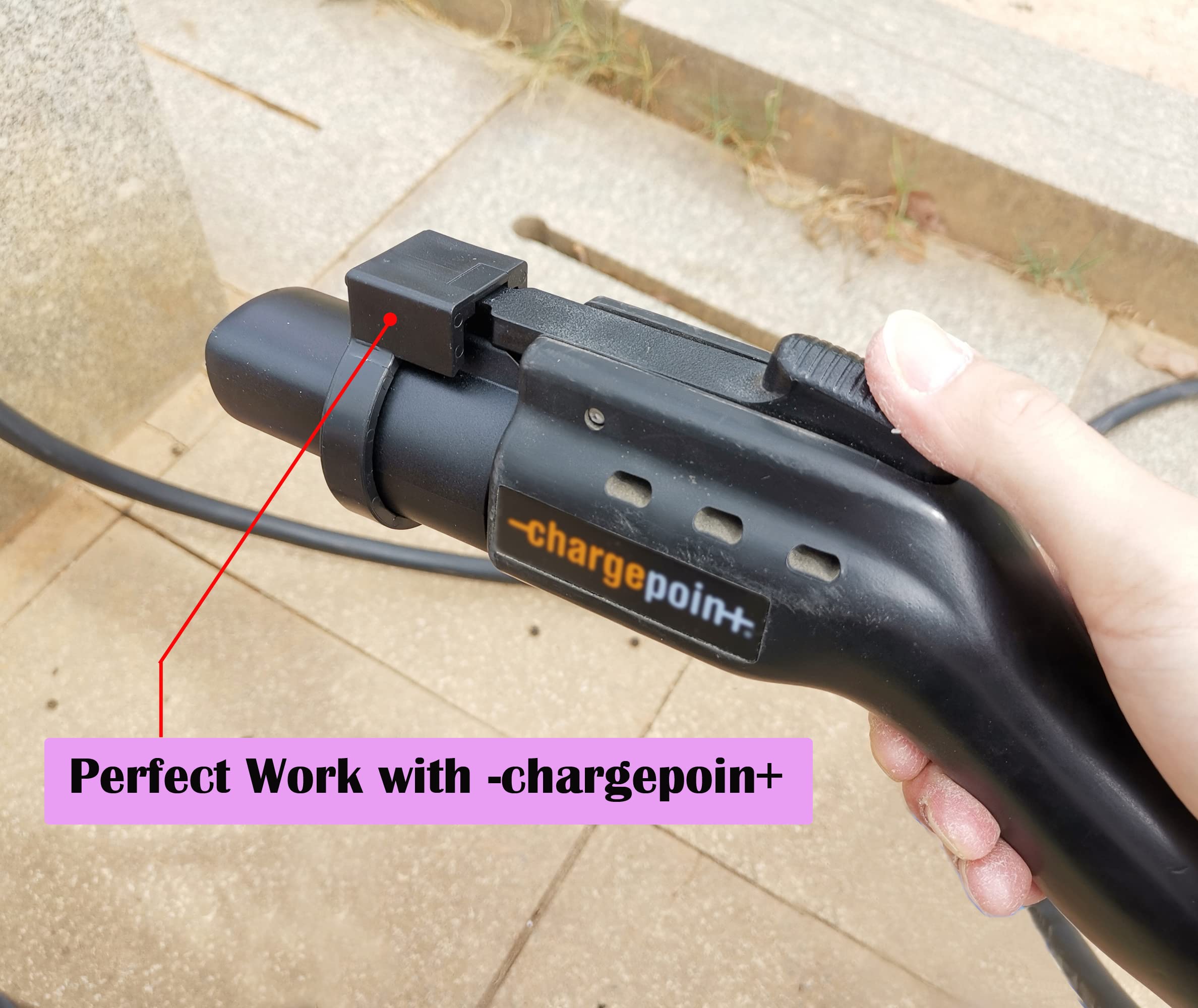 Tesla Model 3/Y Charger Lock For J1772 Adapter (Compatible With Non Flange Adapter) [Black] [2Packs]