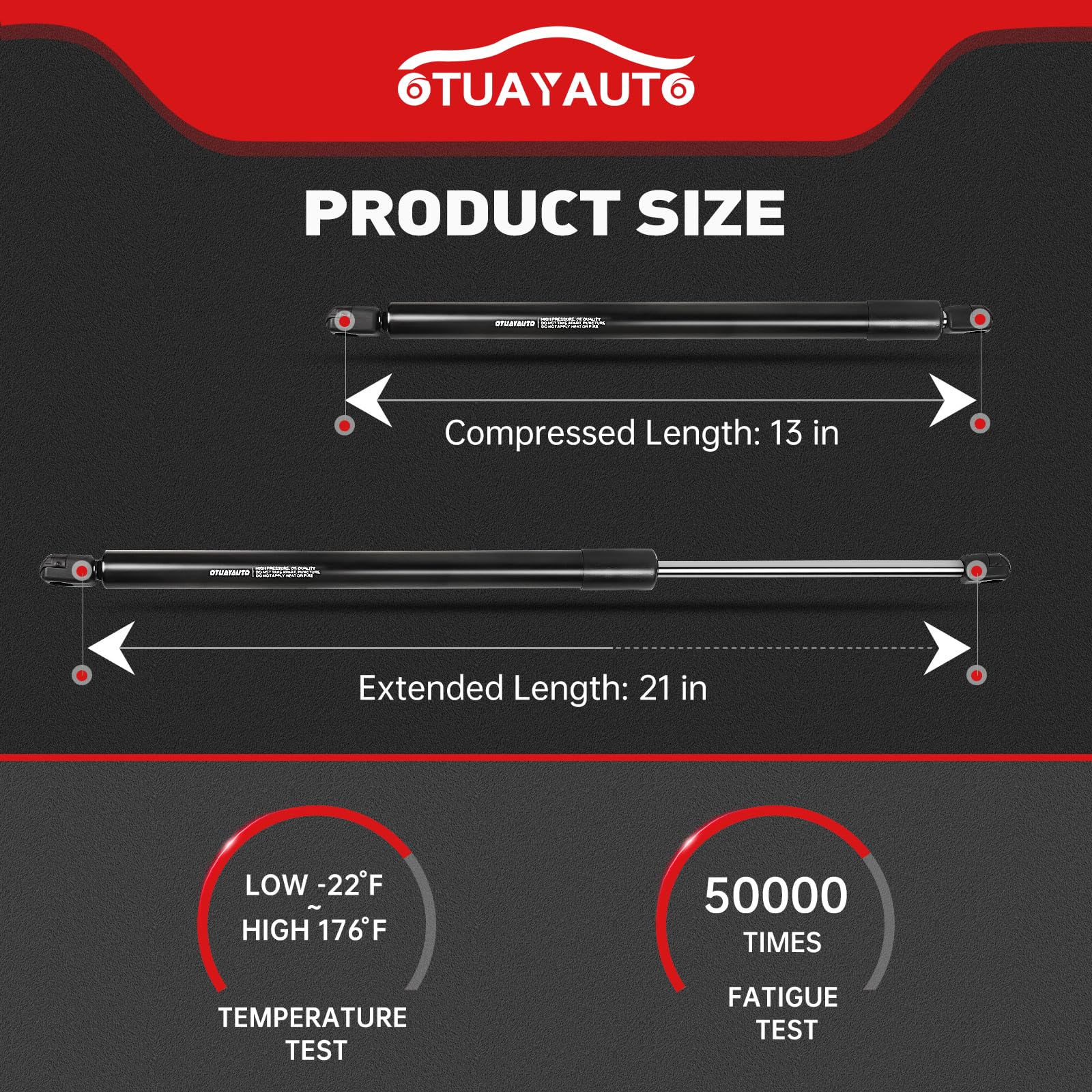 Otuayauto Rear Hatch Liftgate Struts Lift Supports, Sg226029 Gas Spring Prop Rods Tailgate Struts Shocks Replacement For 2009-20