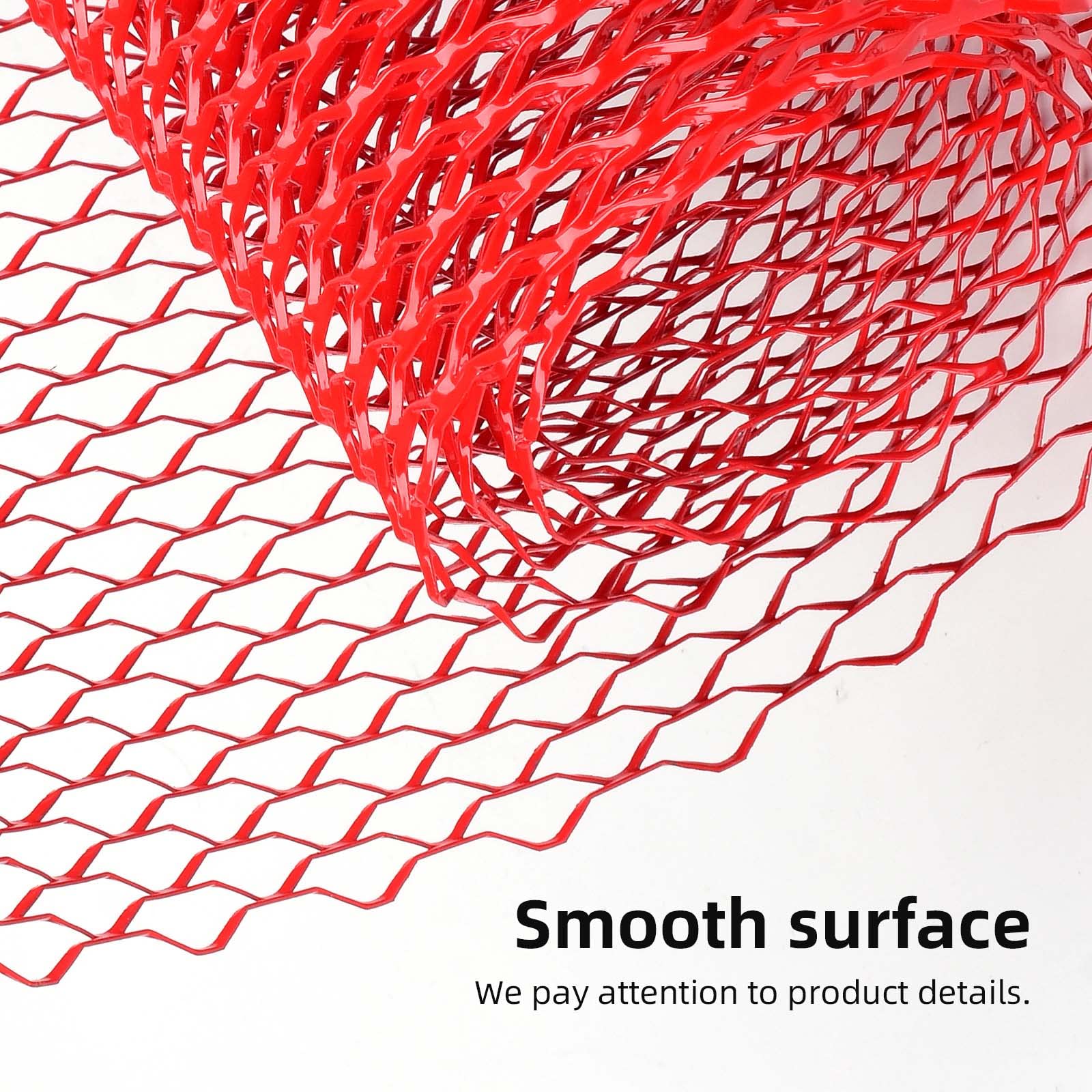 Aggauto Universal 40 ''X13 '' Car Grill Mesh - Aluminum Alloy Automotive Grille Insert Bumper 8X25Mm Seagull Hole, One Of The Mo