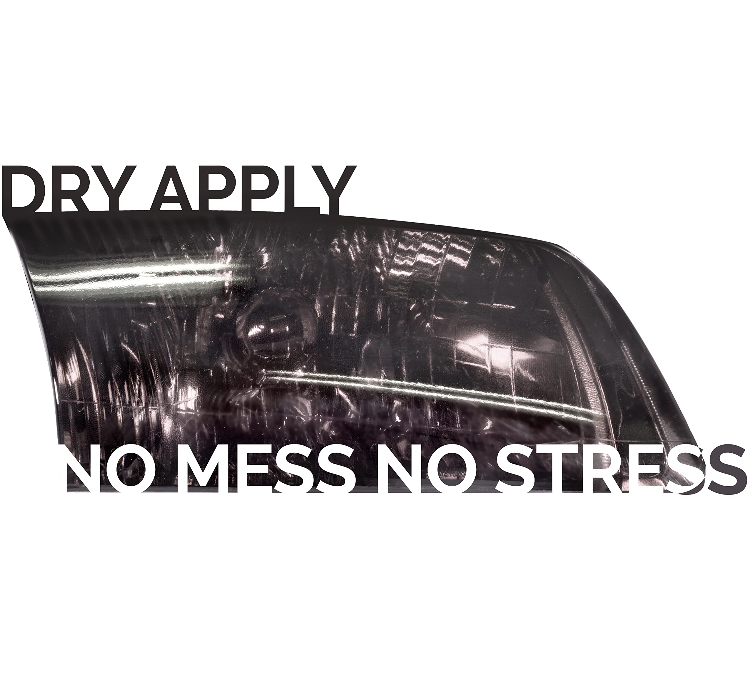 Vvivid Smoke Black Adhesive Headlight Wrap Tinting Vinyl Roll (17.9'' X 48'' 2-Roll Pack)