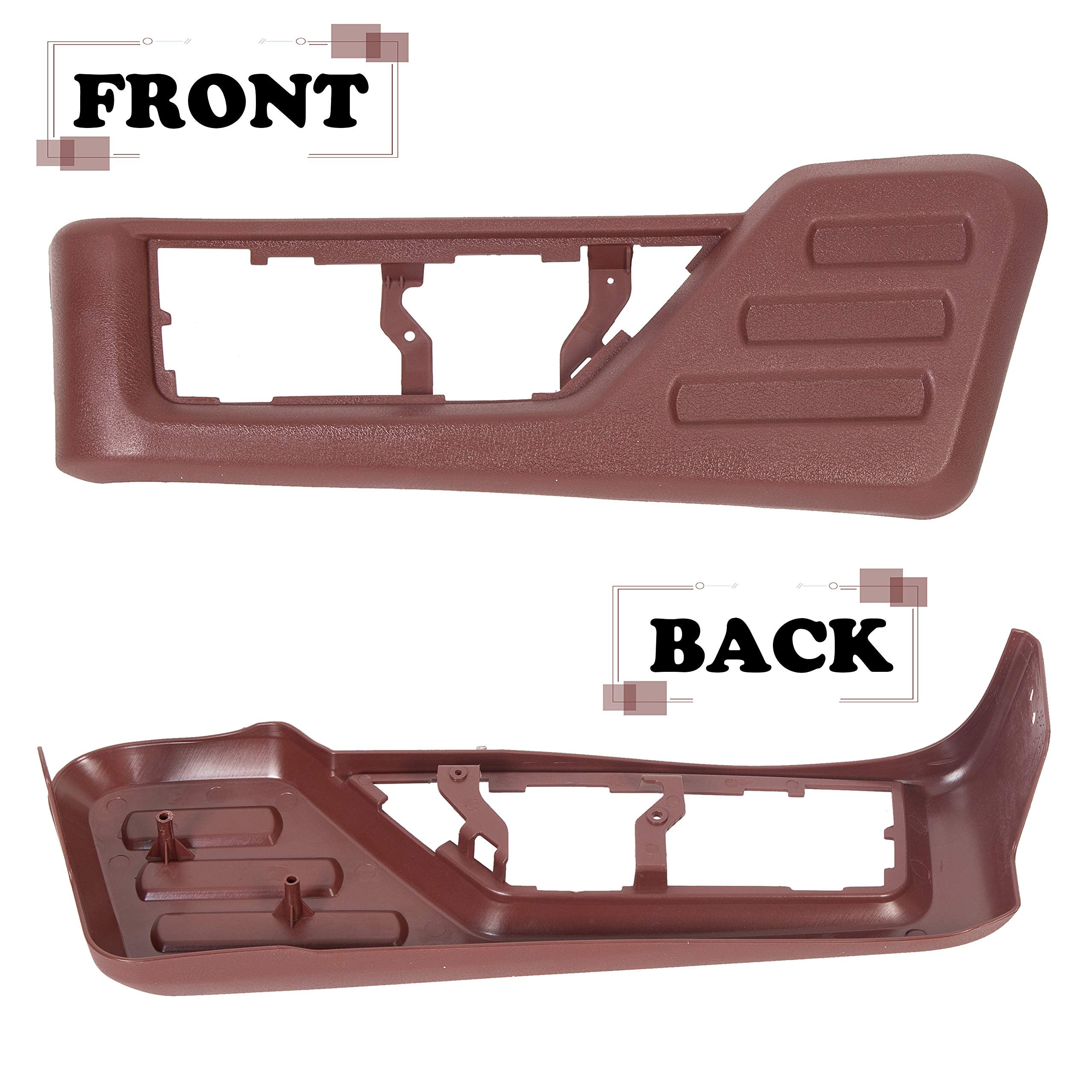 HECASA Red Front Driver Seat Panel Trim for 2008-2010 F250 F350 Super Duty King Ranch Replacement #8C3Z-2562187-DB
