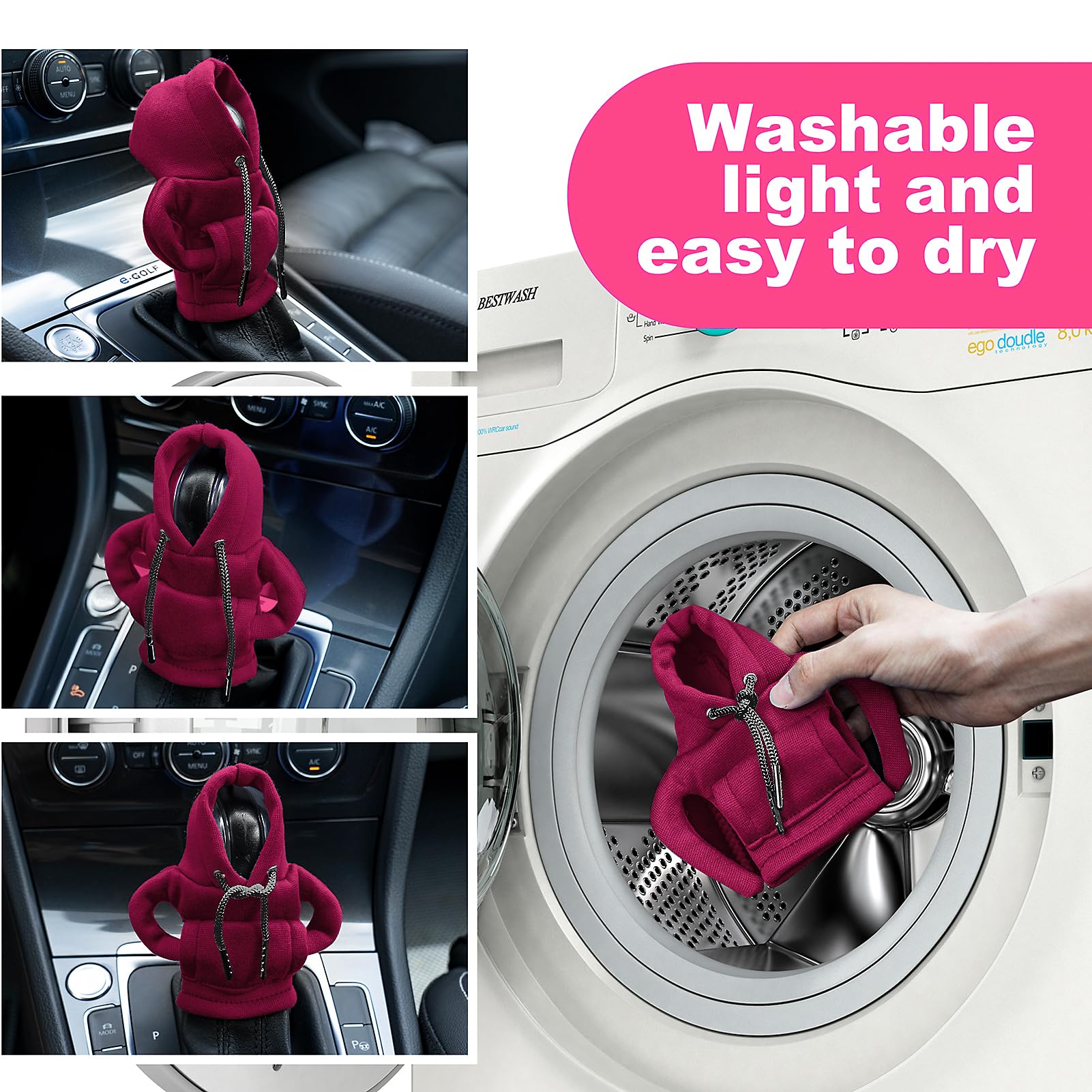 Gear Shift Hoodie Cover, Universal Shift Knob Hoodie, Mini Hoodie For Car Shifter, Automotive Interior Cute Gadgets, Car Accesso