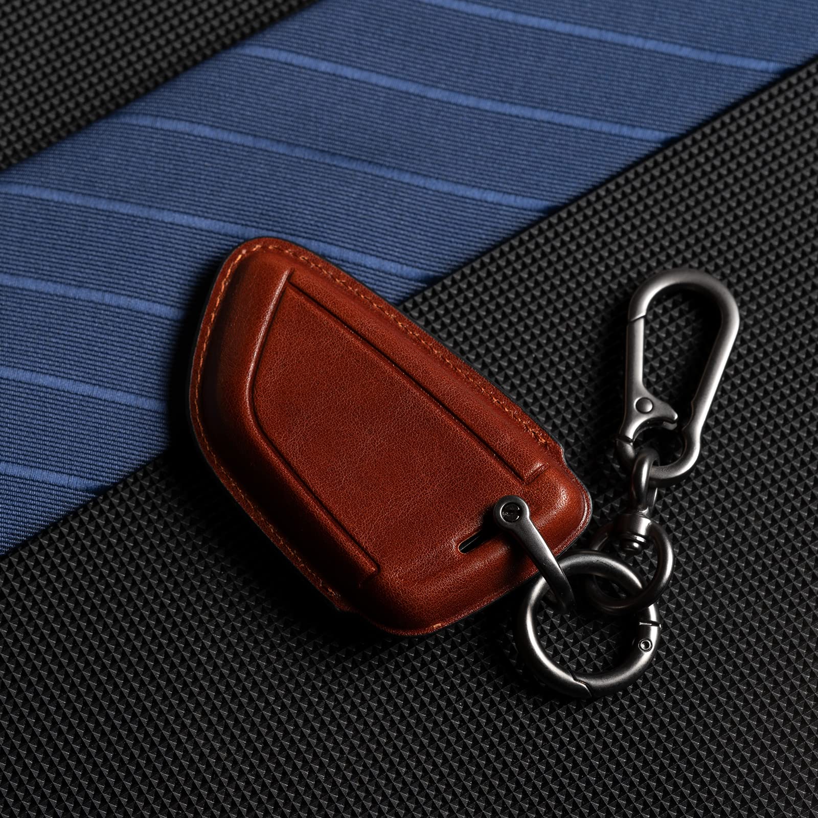 Smyfob BMW Key Fob Cover Leather Case Lanyard Keychain Holder Key Fob Protector