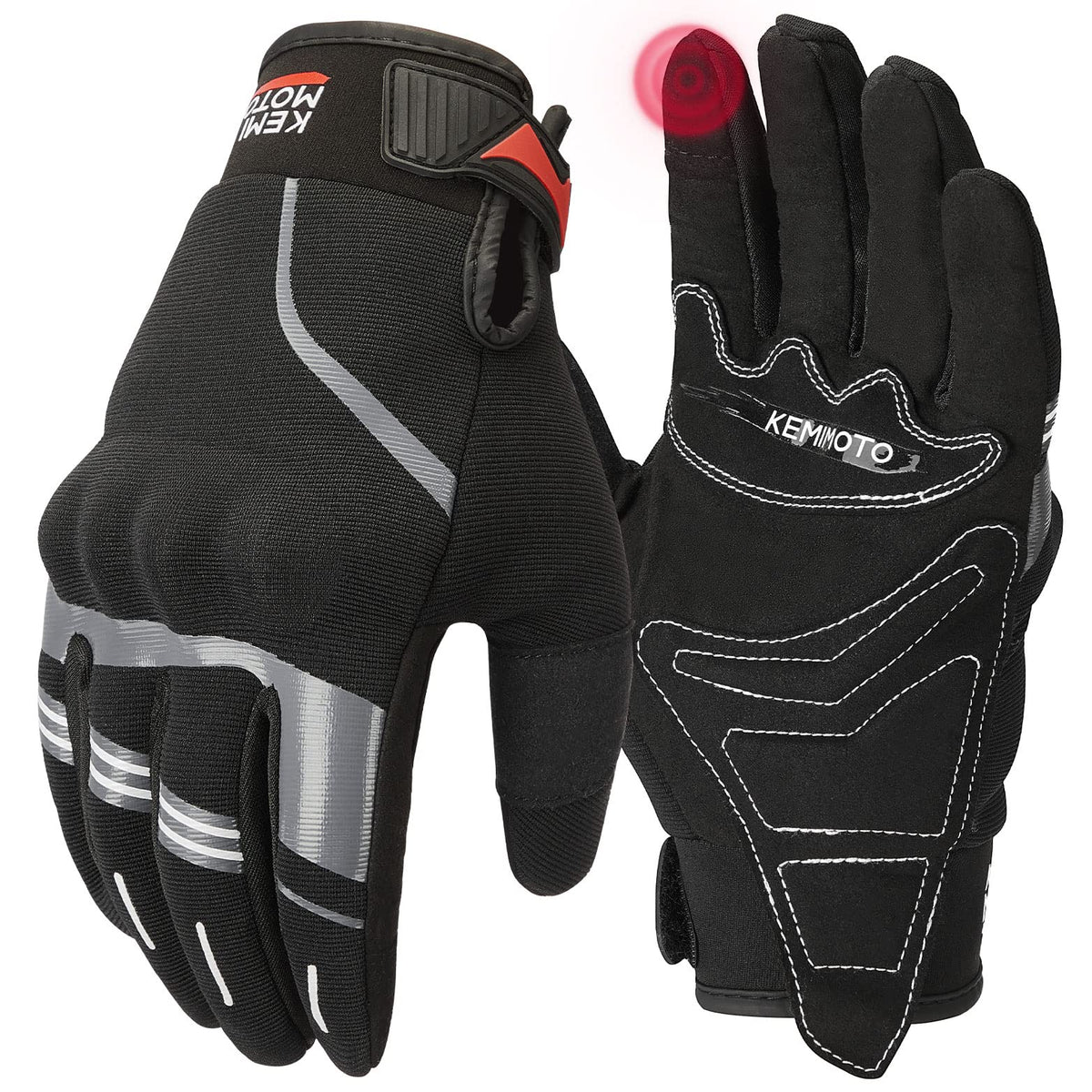 Kemimoto Motorcycle Gloves For Men And Women, Touchscreen Cycling Gloves For Outdoor Sports On-Road Off-Road Mountain Motorcycle