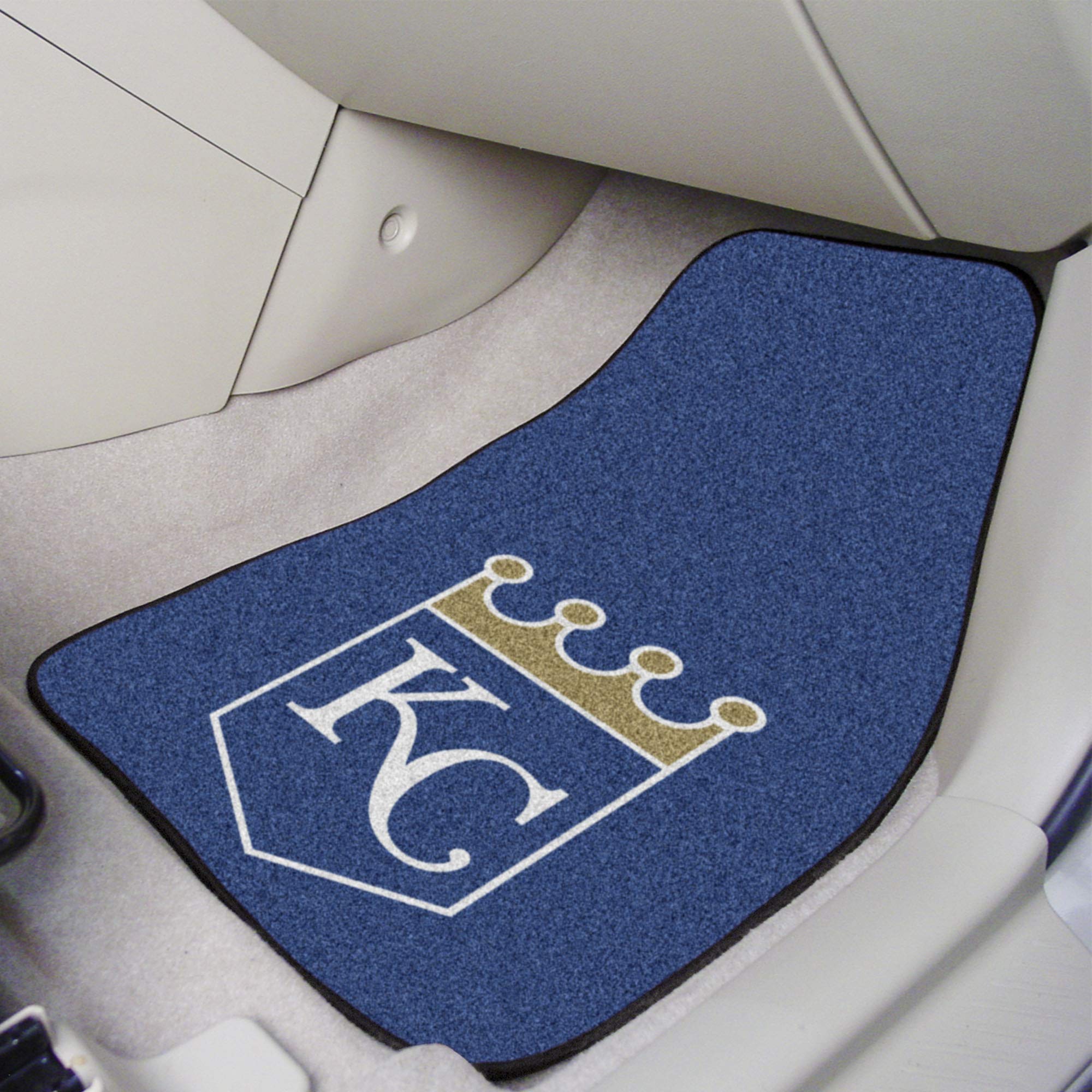 Fanmats 6386 Mlb Kansas City Royals Front Row Nylon Carpet Car Mat - 2 Piece