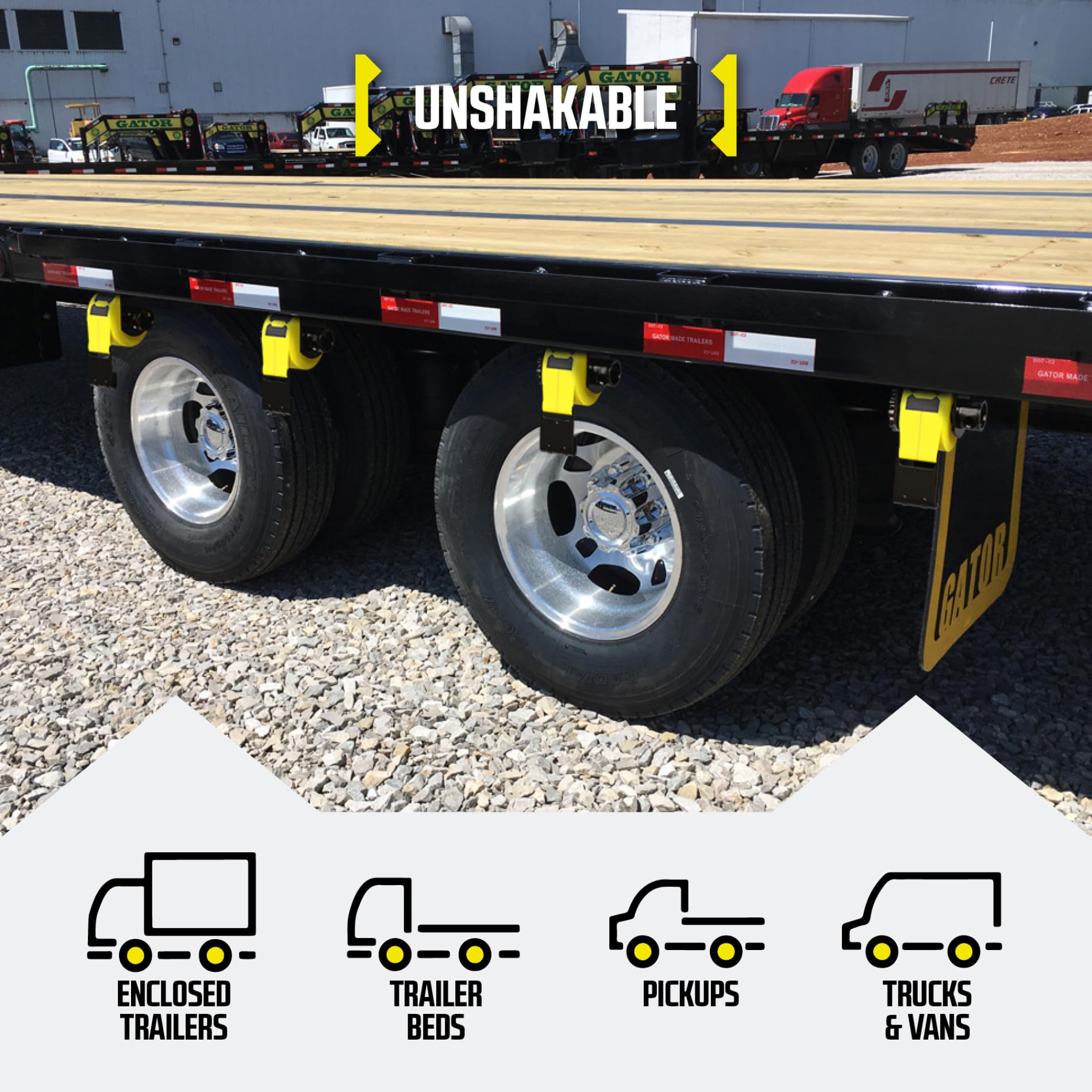 Dc Cargo Mall Truck Straps, 4 Inch X 30' Straps For Flatbed Trailer Heavy Duty Tie-Downs W/Flat Hooks (10-Pack) 16,500 Lbs Break