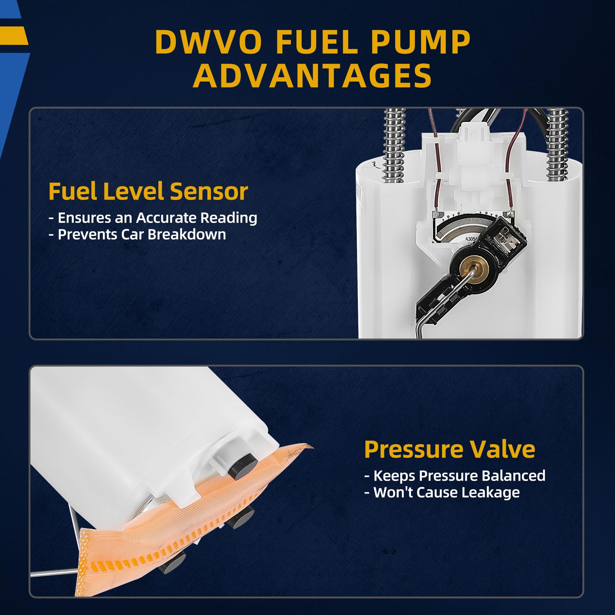 DWVO Fuel Pump Compatible with 1998 1999 Chevy C1500/K1500/C2500/K2500 Suburban 5.7L V8, 1998 1999 GMC C1500/K1500/C2500/K2500 S