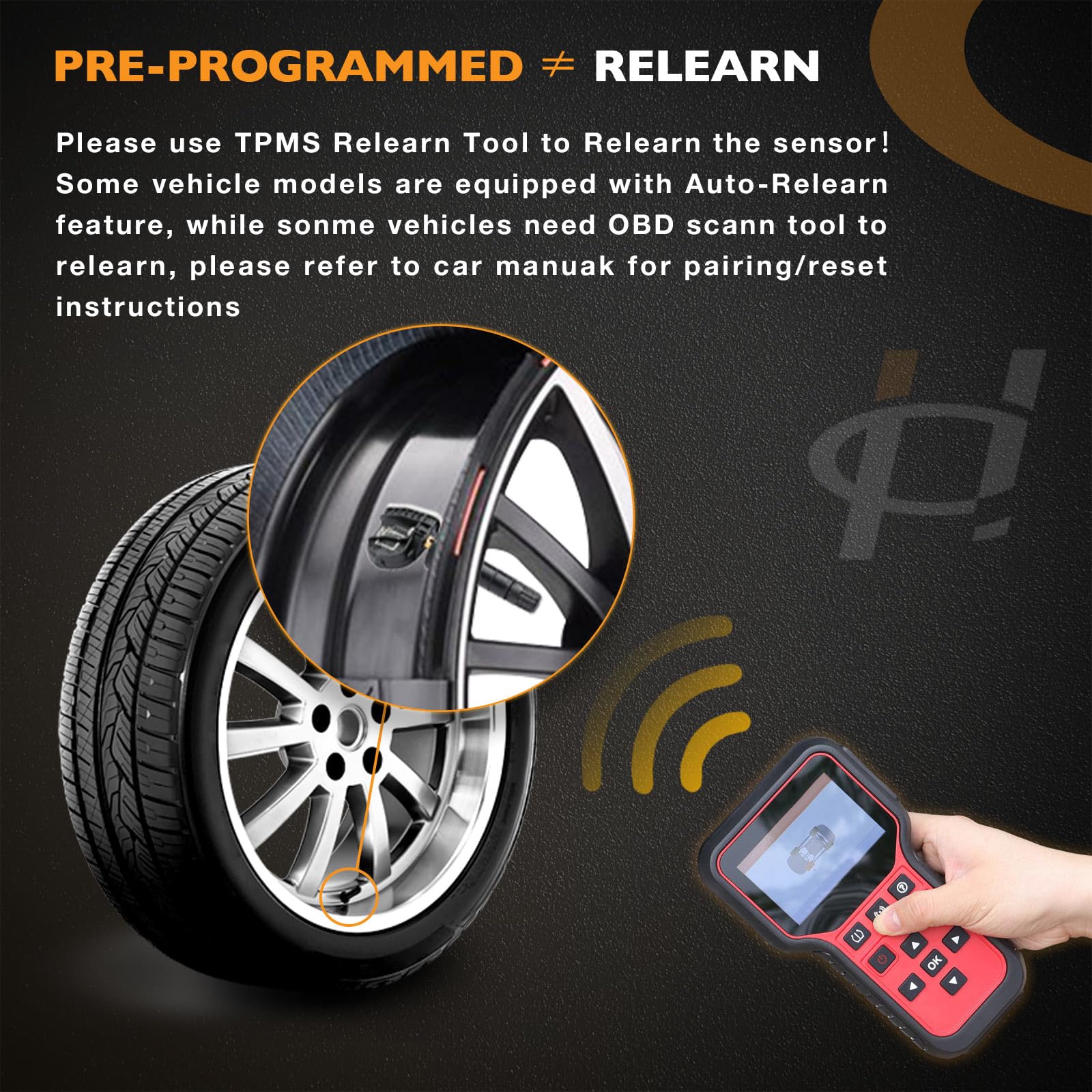 Hqpasfy Tire Pressure Sensor 315Mhz Tpms 4Pcs Compatible With Cadillac Escalade| Chevrolet Suburban| Buick Allure| Gmc Yukon & M