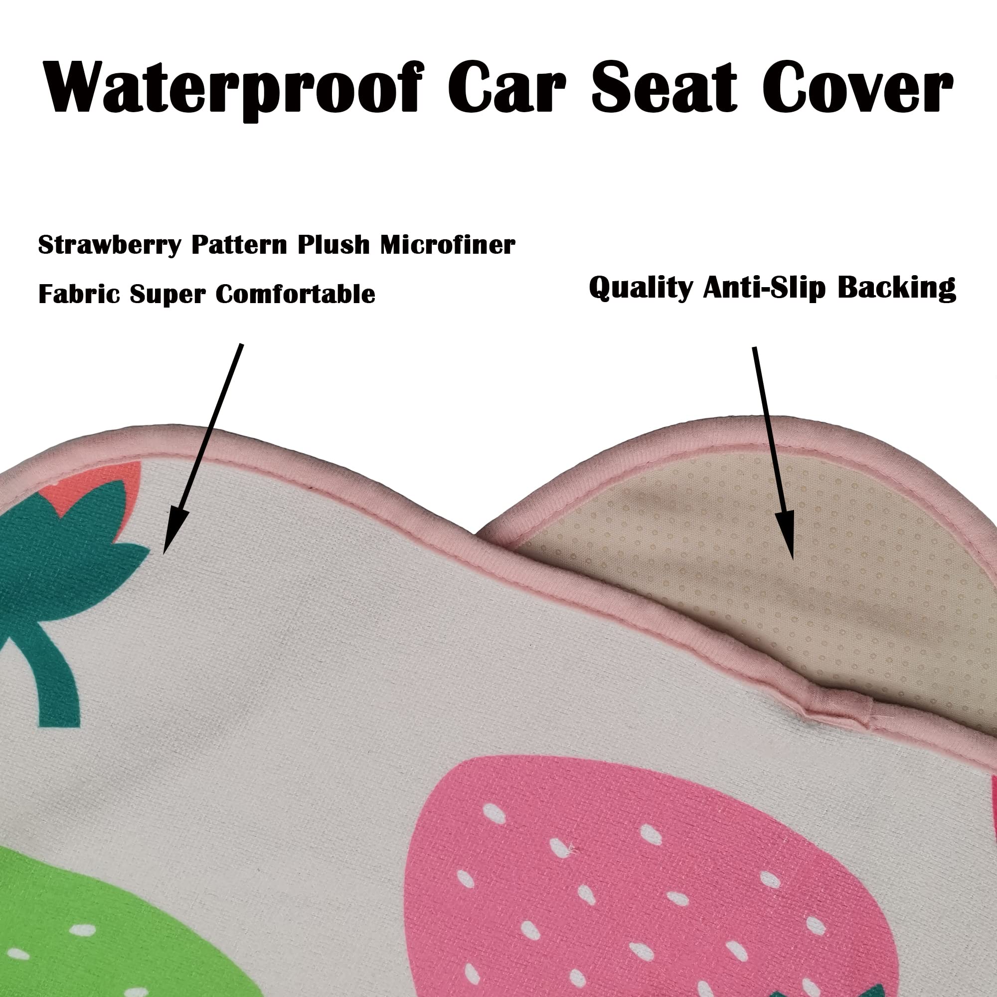 Loyagour Car Seat Cover Protector Front Seats,For Gym Workout,Running,Swimming,Beach And Hiking,Waterproof Sweat Towel Bucket Seat Covers For Trucks Suv Jeep (Strawberry, 1Pcs)