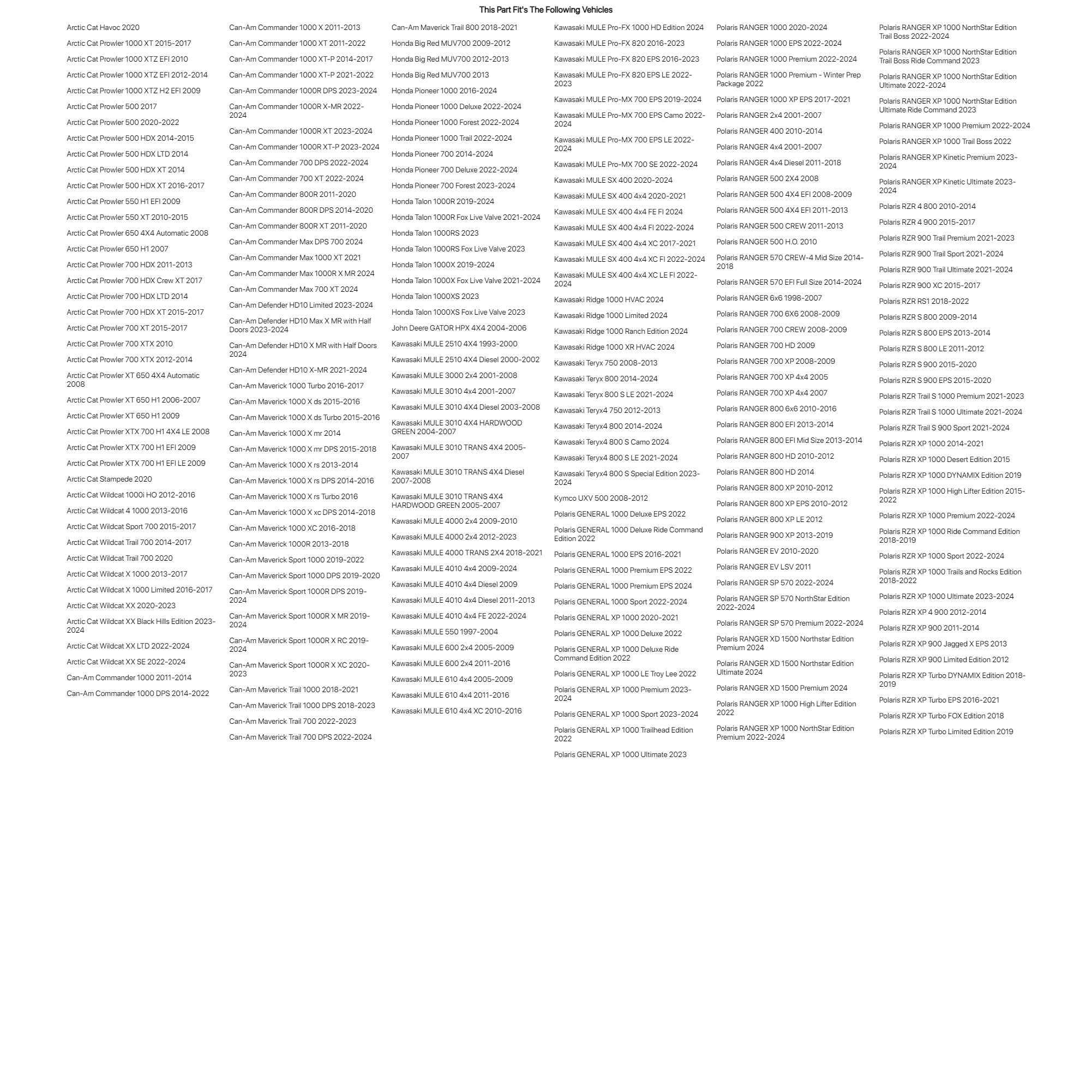 Tusk Utv Cover X-Large For Can-Am Maverick Trail 1000 2018-2021