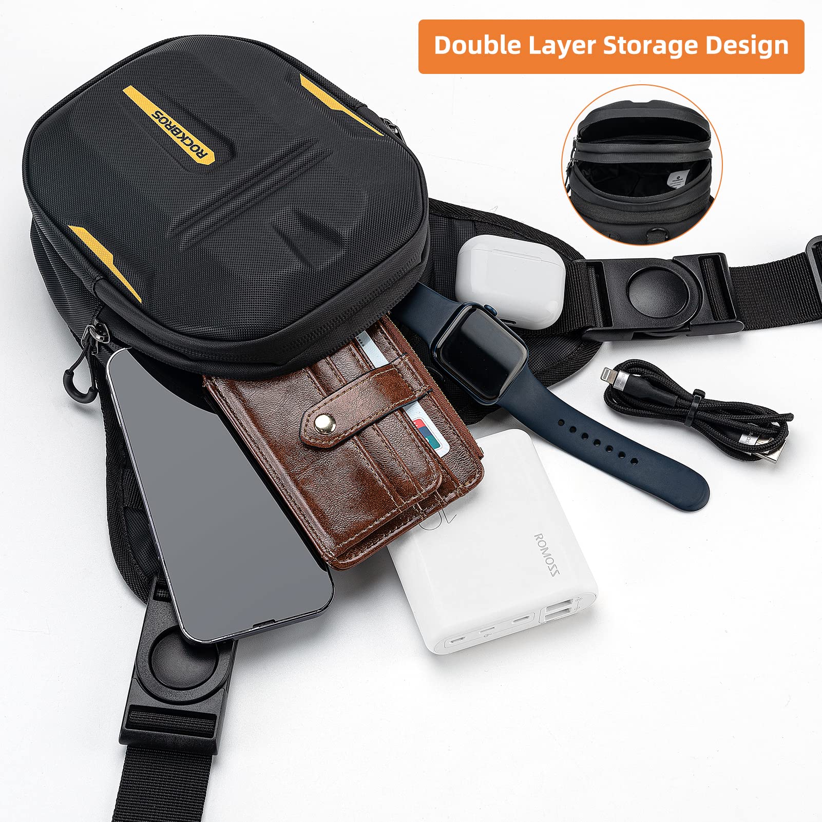 Rockbros Hard Shell Drop Leg Bag Motorcycle Waist Pack Magnetic Motorcycle Tank Bag Thigh Bags For Men Women Muti-Functions For