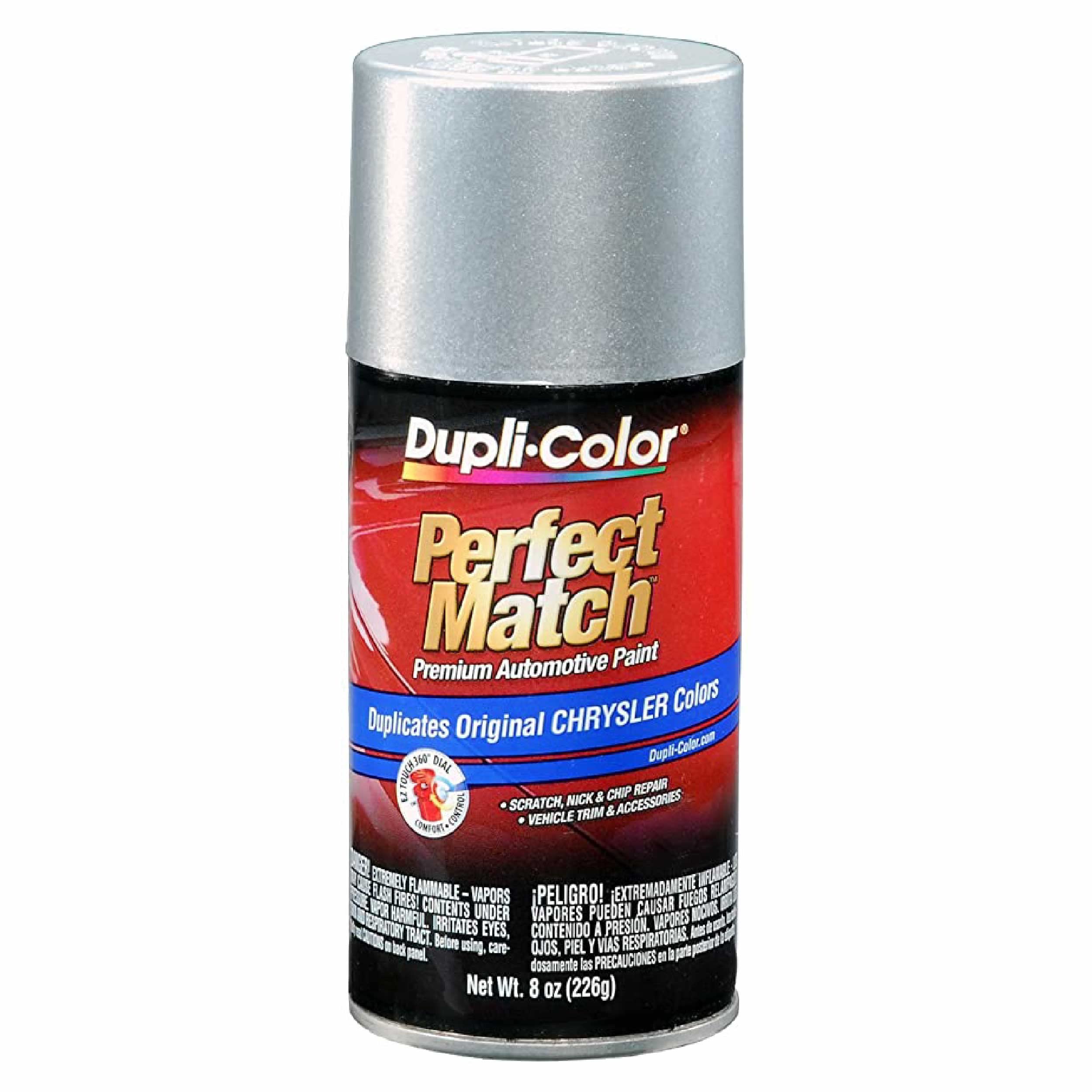 Dupli-Color EBCC03387-6 PK Perfect Match Automotive Spray Paint - Chrysler Radiant Silver Metallic, CA1/PA1 - 8 oz. Aerosol Can,