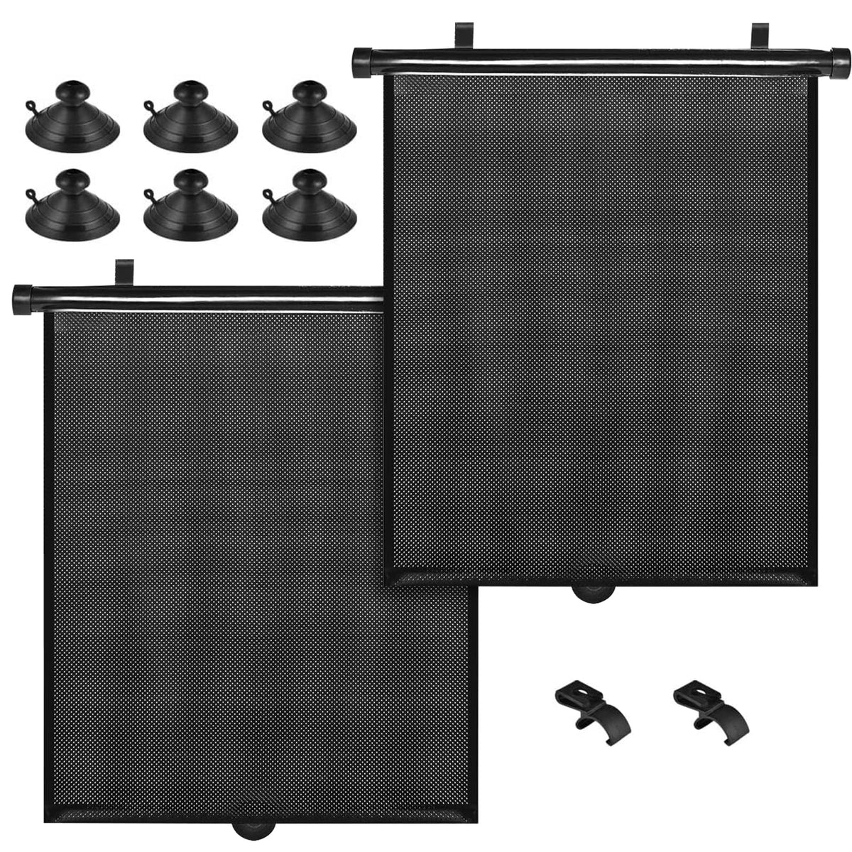 PLTCAT 2 Pack Extra Large Car Sun Shade Side Window for Baby, Roller Vehicle Shades Sun Protection Shade for SUV Truck Side Wind