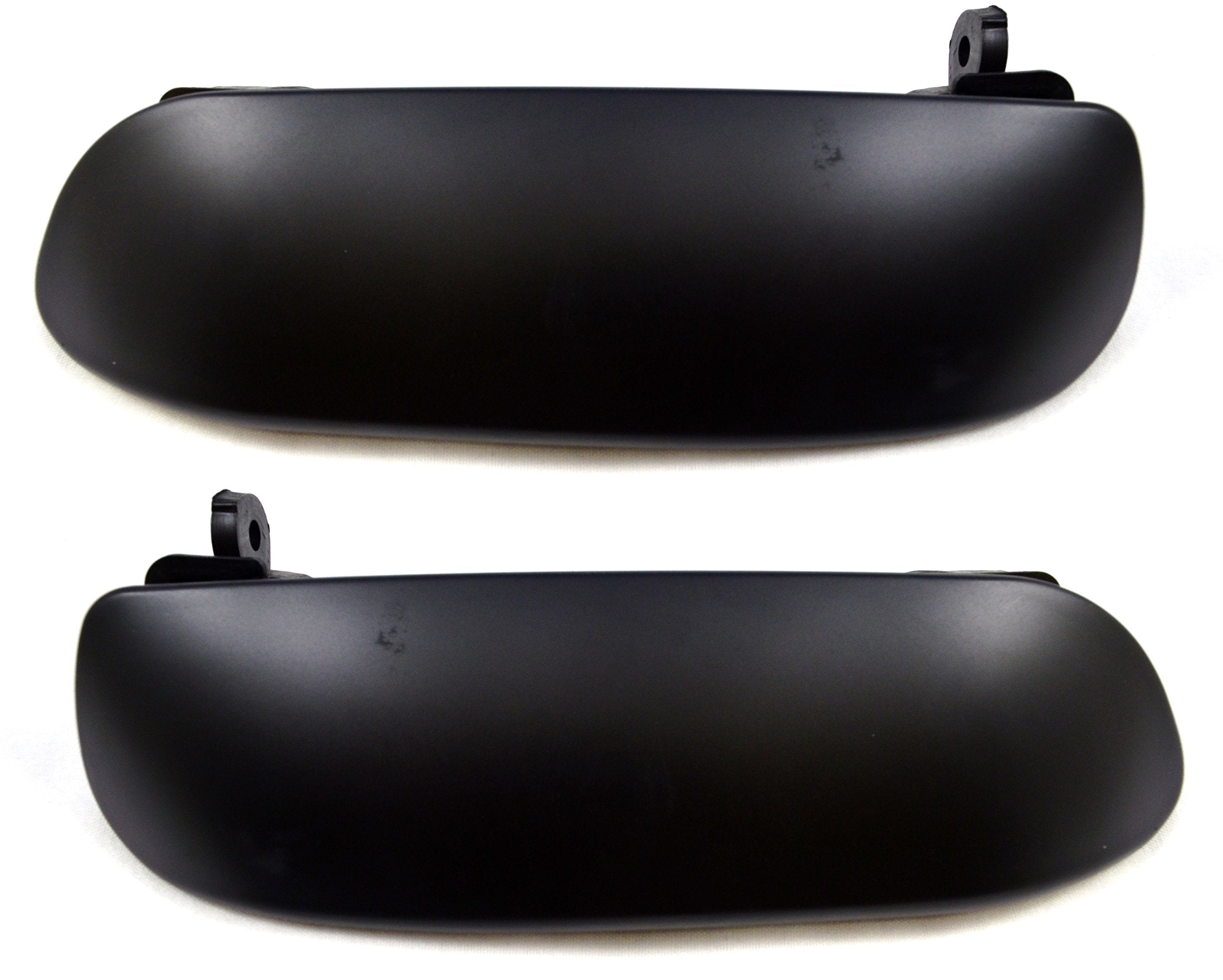 PT Auto Warehouse FO-3086S-DP - Outside Exterior Outer Door Handle, Smooth Black - Left/Right Pair