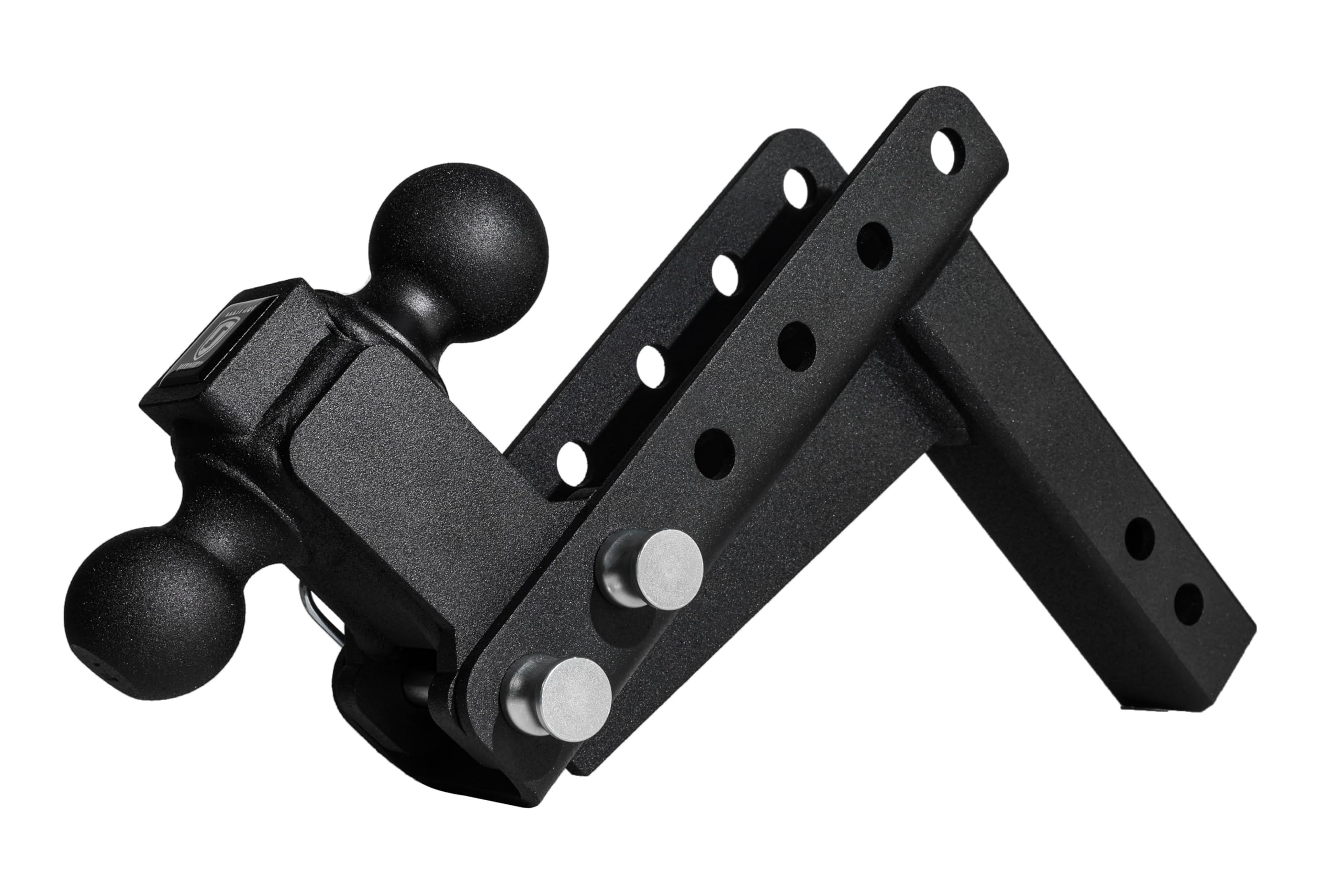 Bulletproof Hitches 2.0'' Adjustable Medium Duty (14,000Lb Rating) 6'' Drop/Rise Trailer Hitch With 2'' And 2 5/16'' Dual Ball (