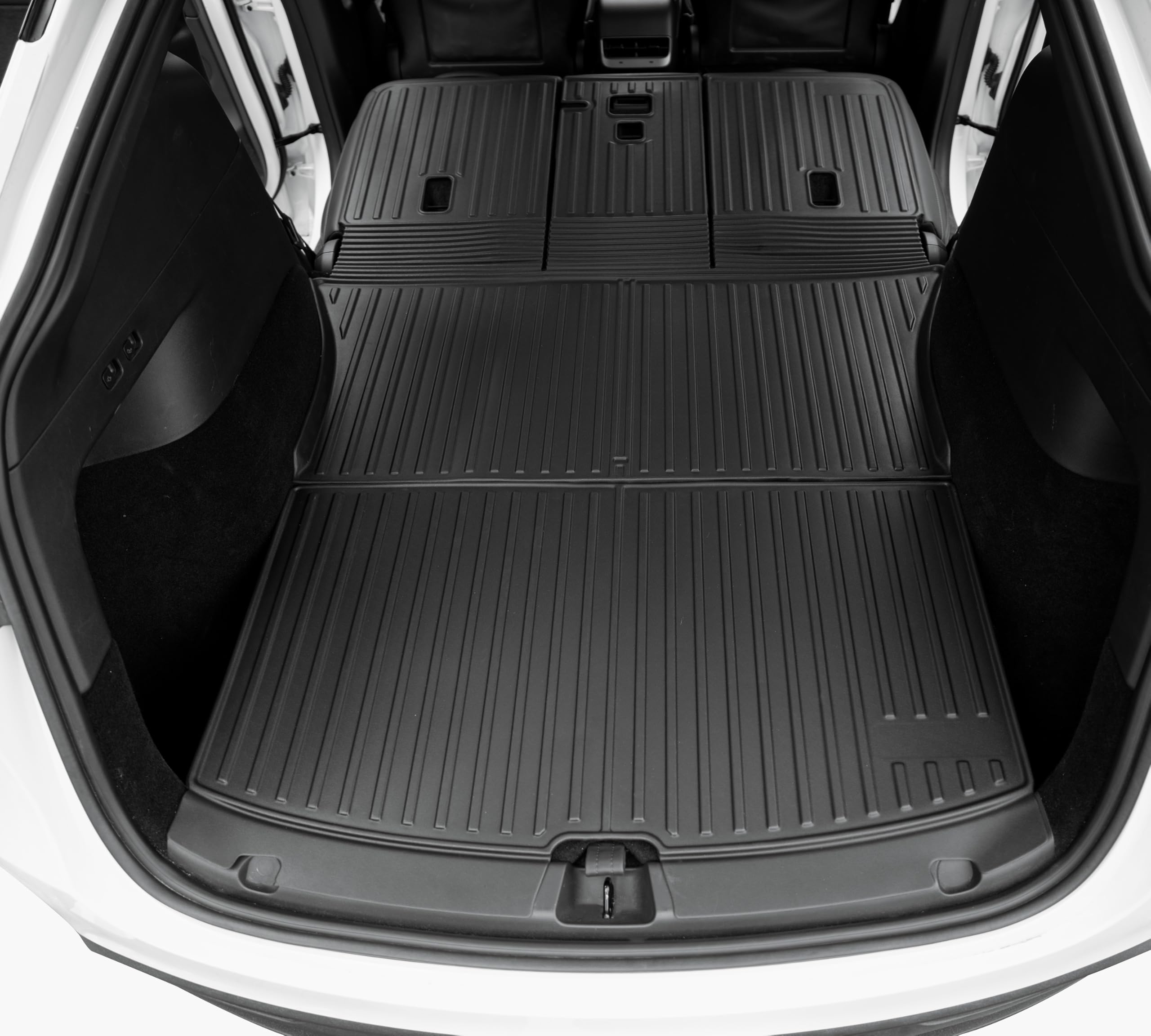 SUPER LINER Tesla Model Y Juniper Floor Mats 2025 2026 | Custom Fit All-Weather 7-Piece Set TPE Material | Model Y Juniper Back